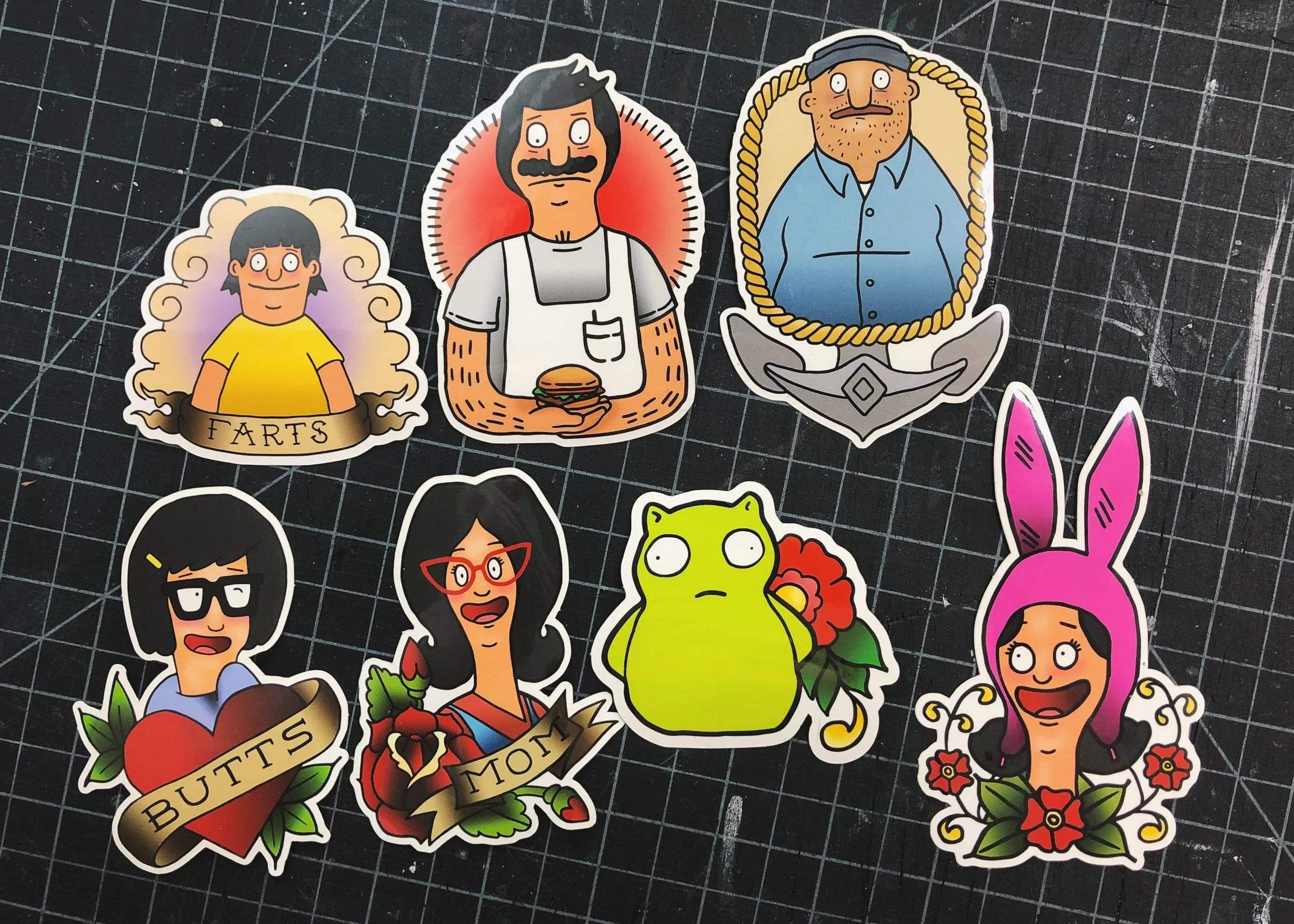 Product image for Bob's Burgers Vinyl Sticker Set | Pack of 7
