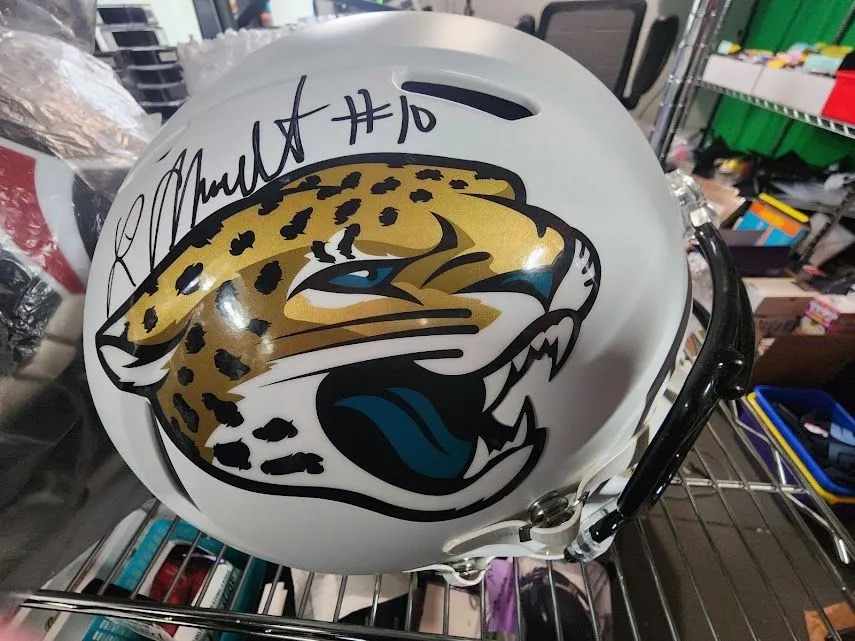Product image for Laviska Shenault FLAT WHITE Autographed Jaguars Full Size Fanatics COA