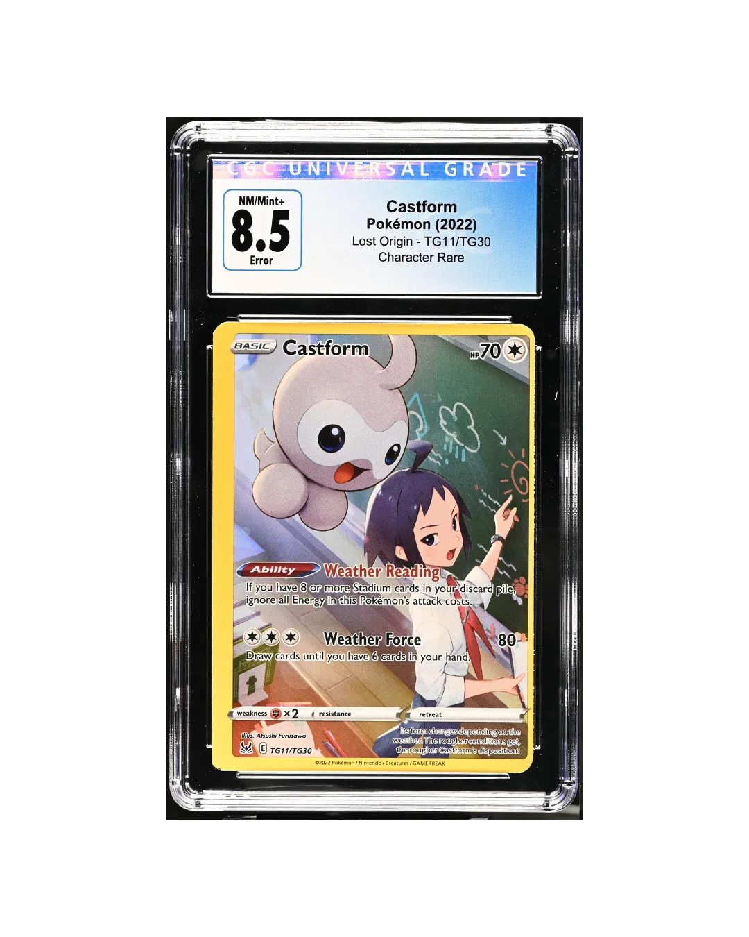 Z Castform Character Rare MISCUT Error CGC NM/Mint+ 8.5  Whatnot: Shop,  Sell, Connect