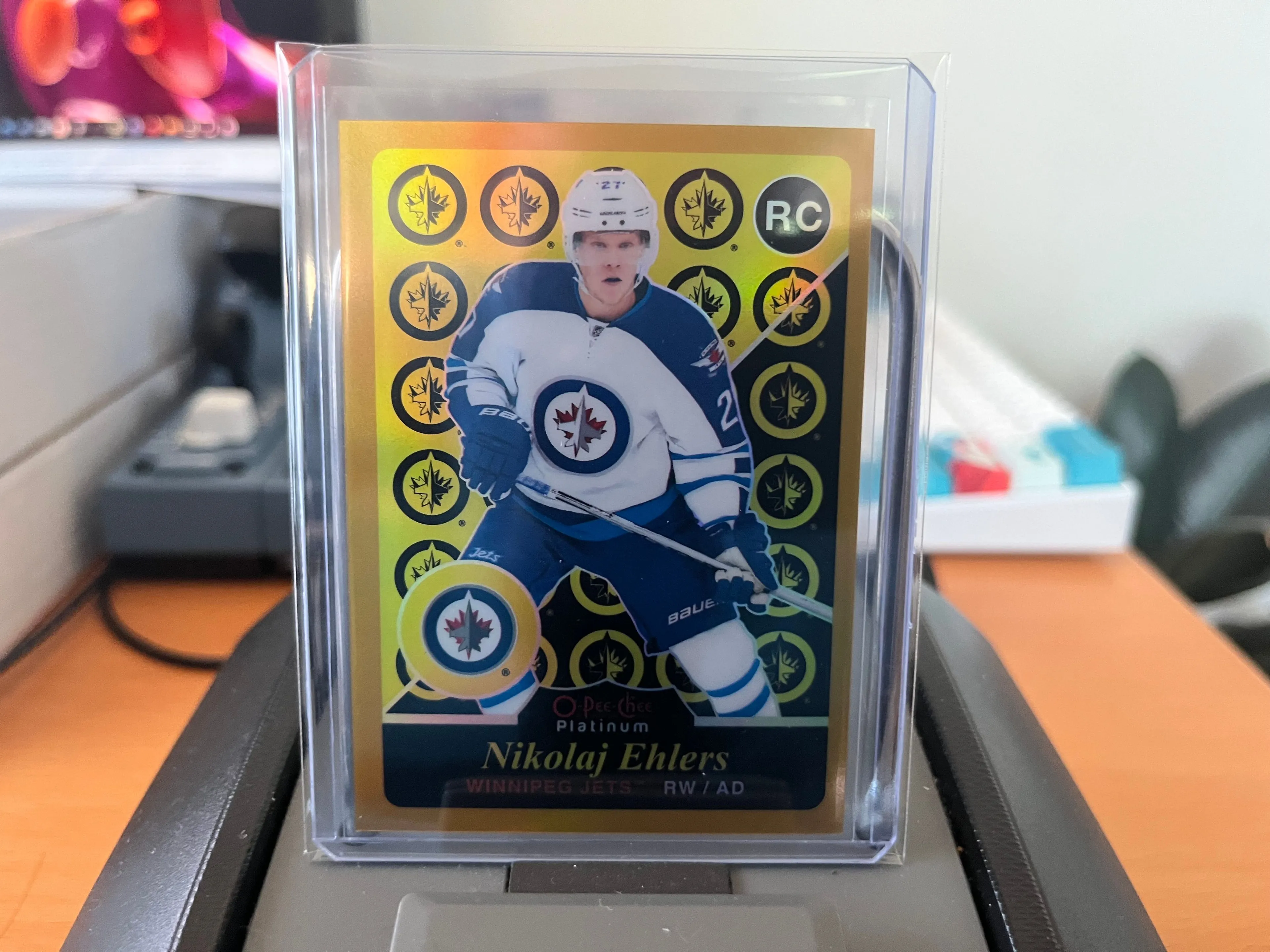 Product image for Ehlers	Nikolaj	Gold Rainbow Retro RC 027/149 - Serial Numbered Rookie Jets Hurricanes Canes
