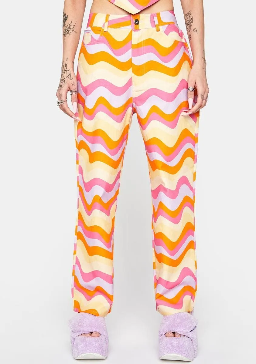 Product image for Dolls Kill - 70's Colorful Capri Jeans - US 8