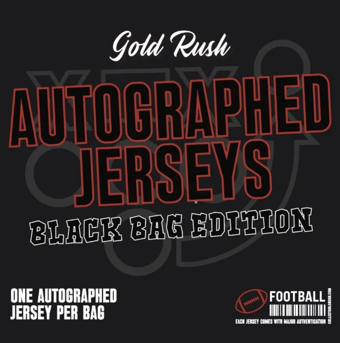 Product image for Gold Rush Black Bag FOOTBALL Jersey Personal Bag!