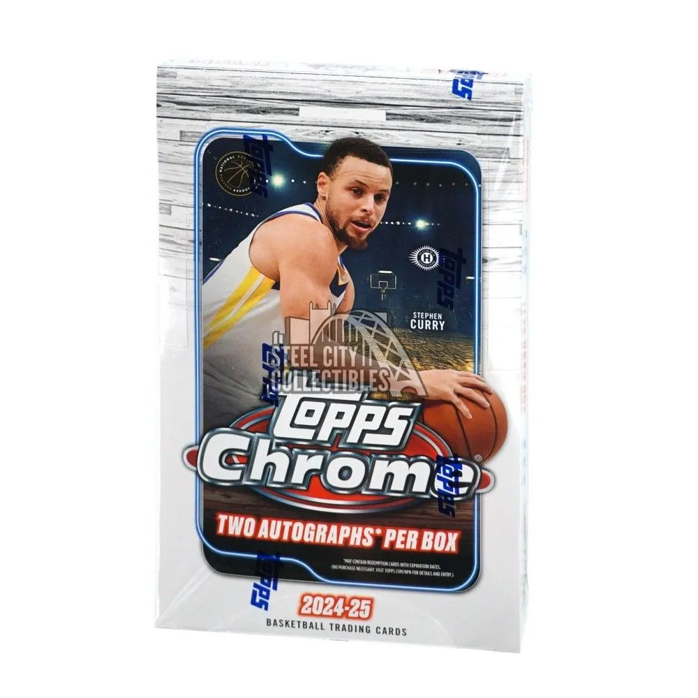 Product image for 24-25 TOPPS CHROME BASKETBALL HOBBY (NEW RELEASE 2 AUTOS) 