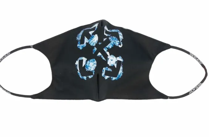 Product image for Off-White Arrows Print Face Mask | Black | S-M | $212.25