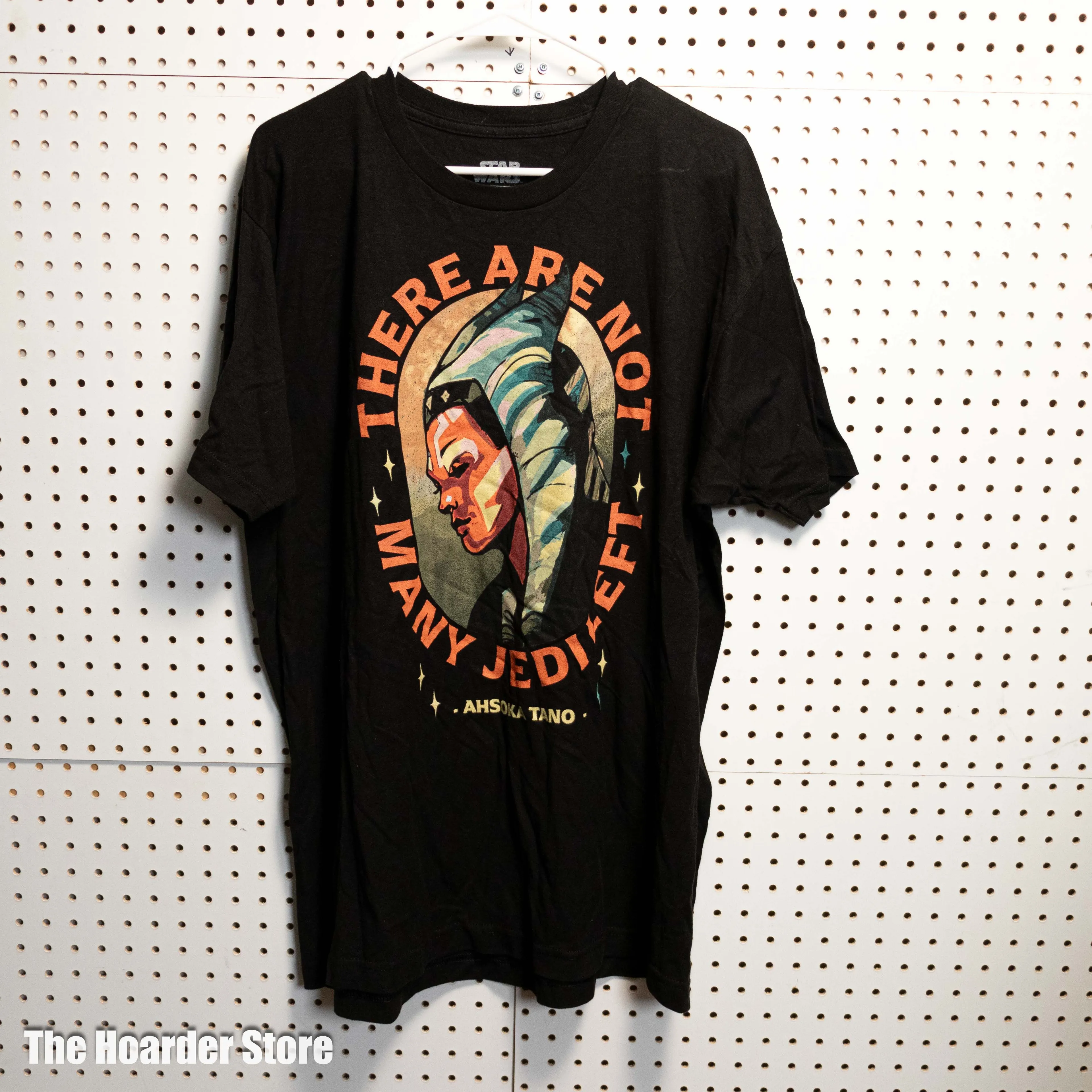 Product image for Star Wars Ahsoka Tano Cotton Black Graphic Shirt XL