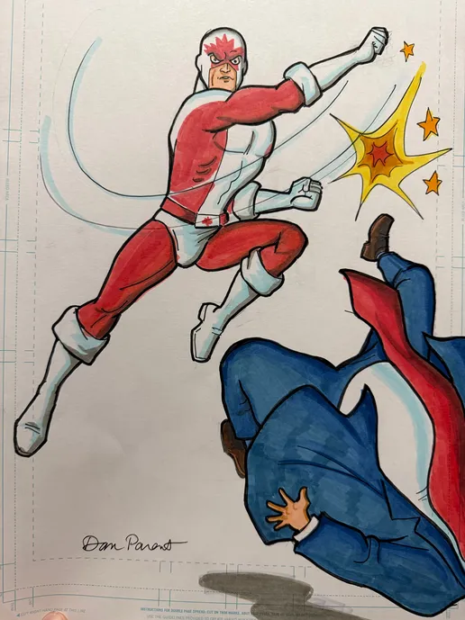 Product image for Captain Canuck vs. the Orange Menace- Full color, 11 by 17