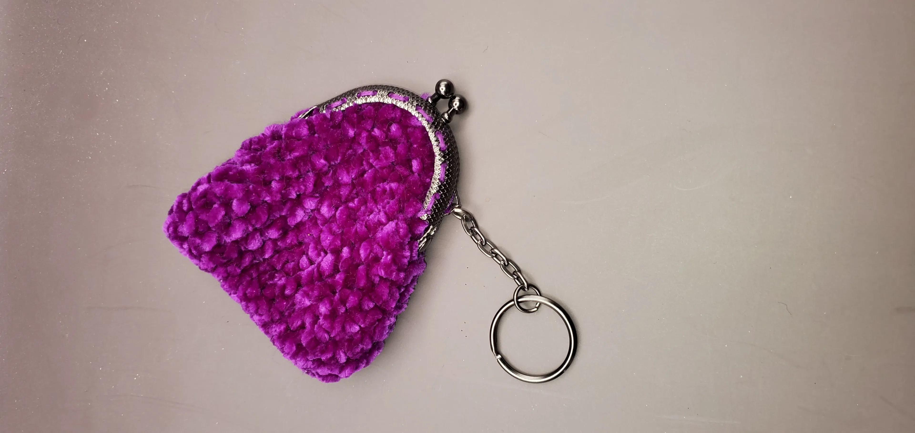 Product image for Purple Chenille Coin PUrse