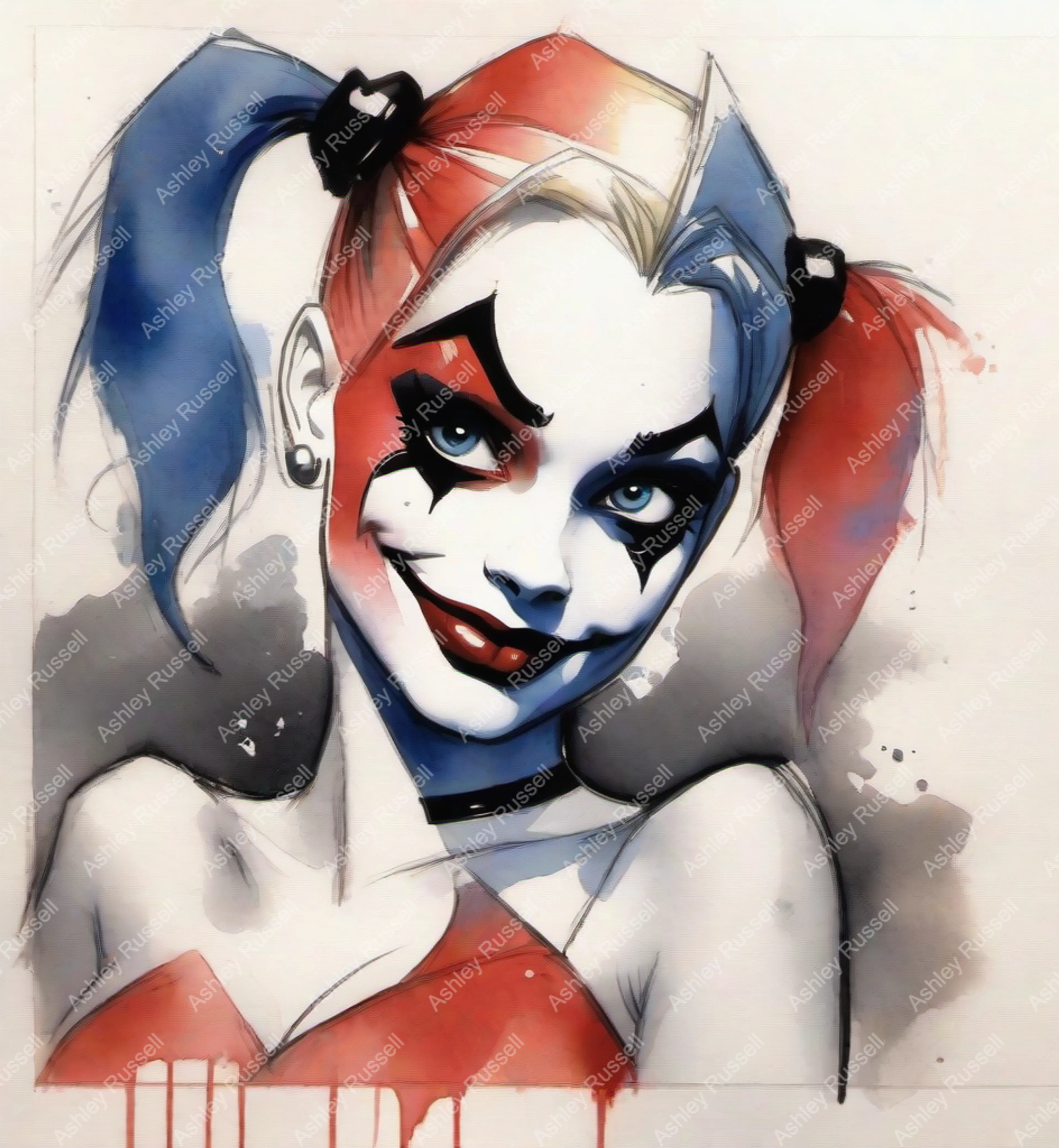 Smokey Harley Quinn Red & Blue Drip · Whatnot: Buy, Sell & Go Live