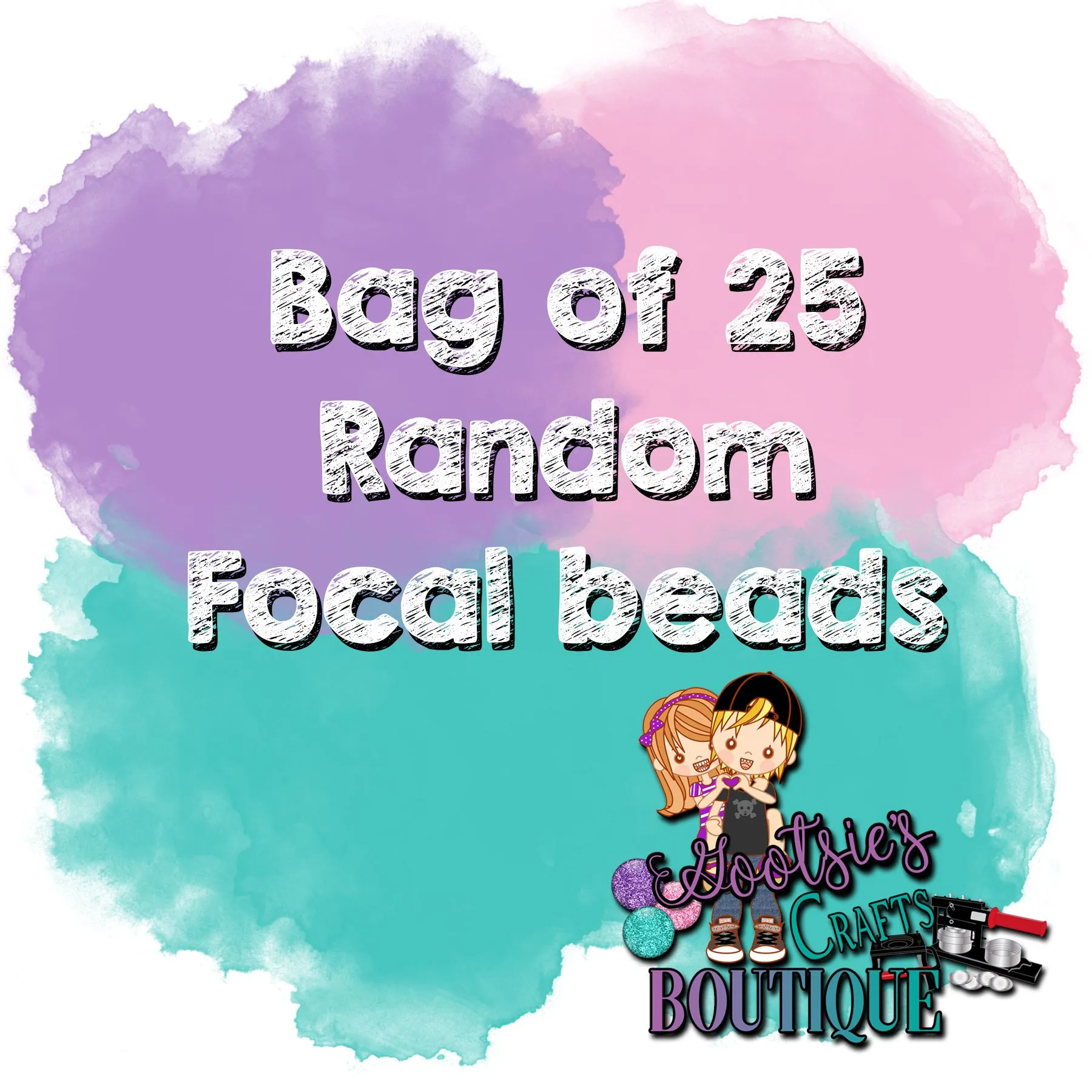 Product image for Bag of 25 Random focal beads 