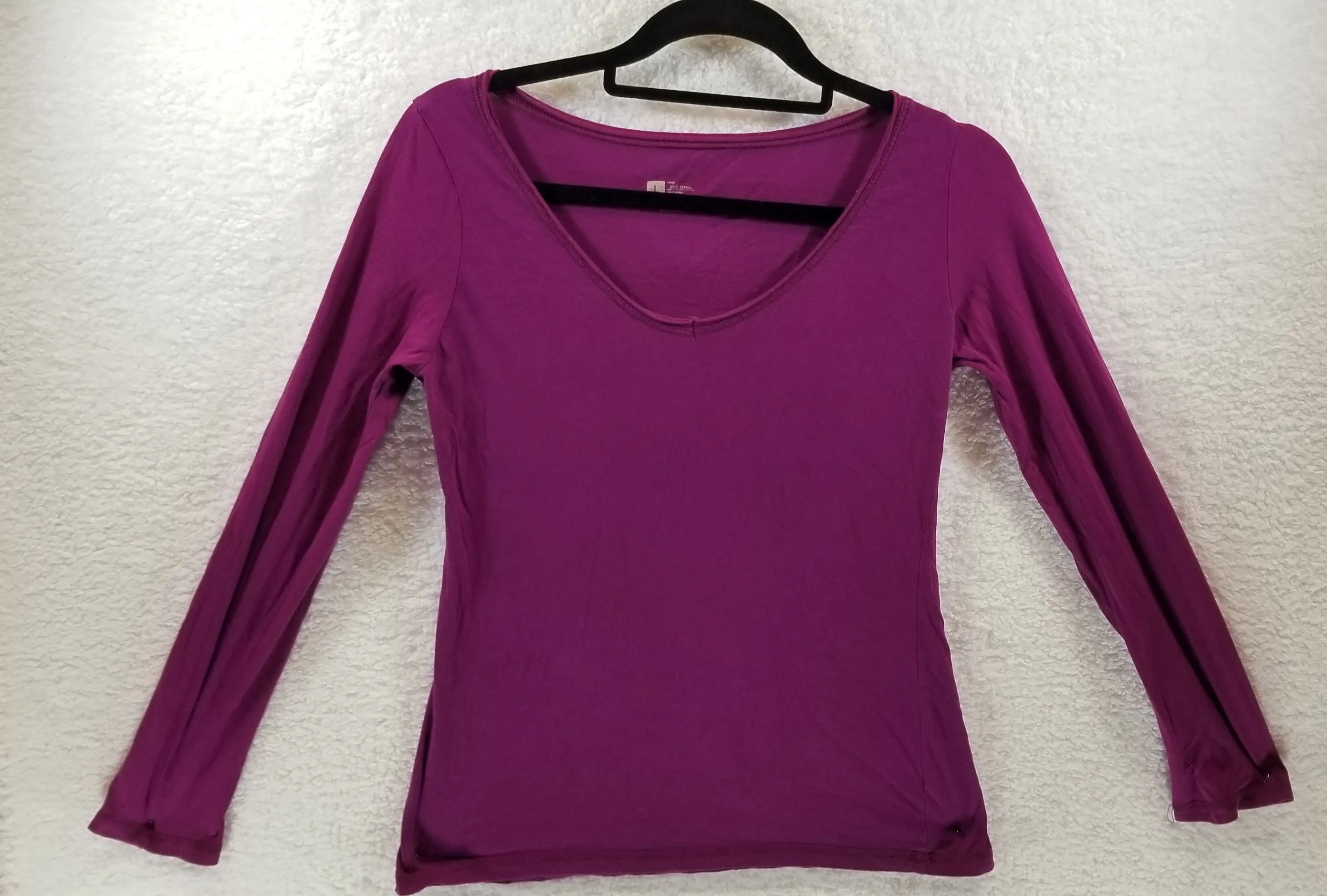 Product image for Unbranded Violet Purple Long Sleeve Cotton Shirt L
