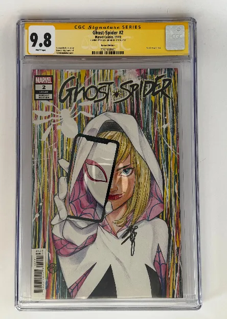 Product image for GHOST-SPIDER #2 1:25 SIGNED PEACH MOMOKO CGC 9.8 SS YELLOW LABEL [IN STOCK]