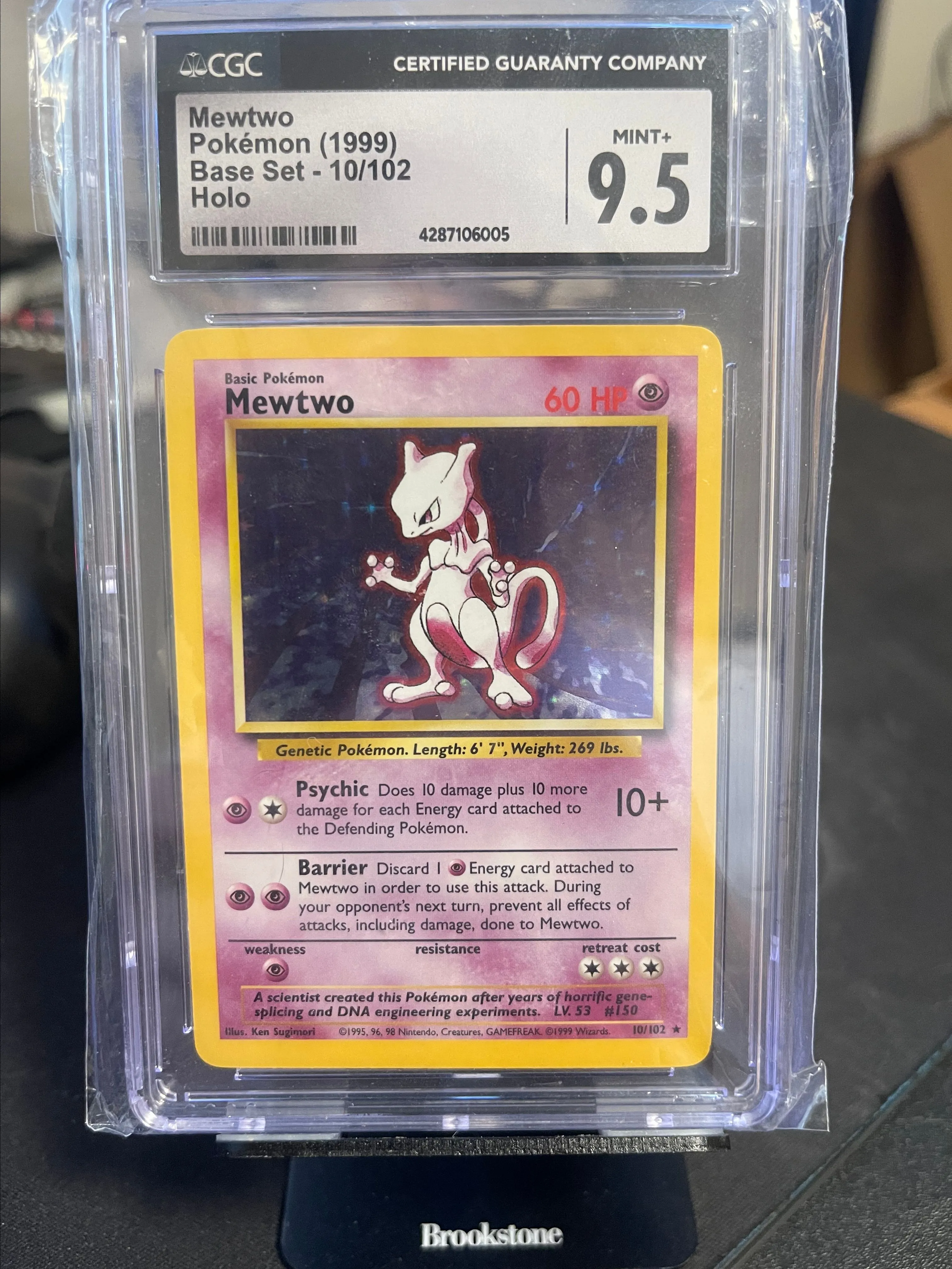 Product image for CGC 9.5 Base Holo Mewtwo