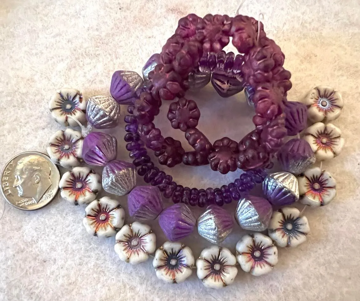 Product image for #99B Czech Glass Bundle in Purples