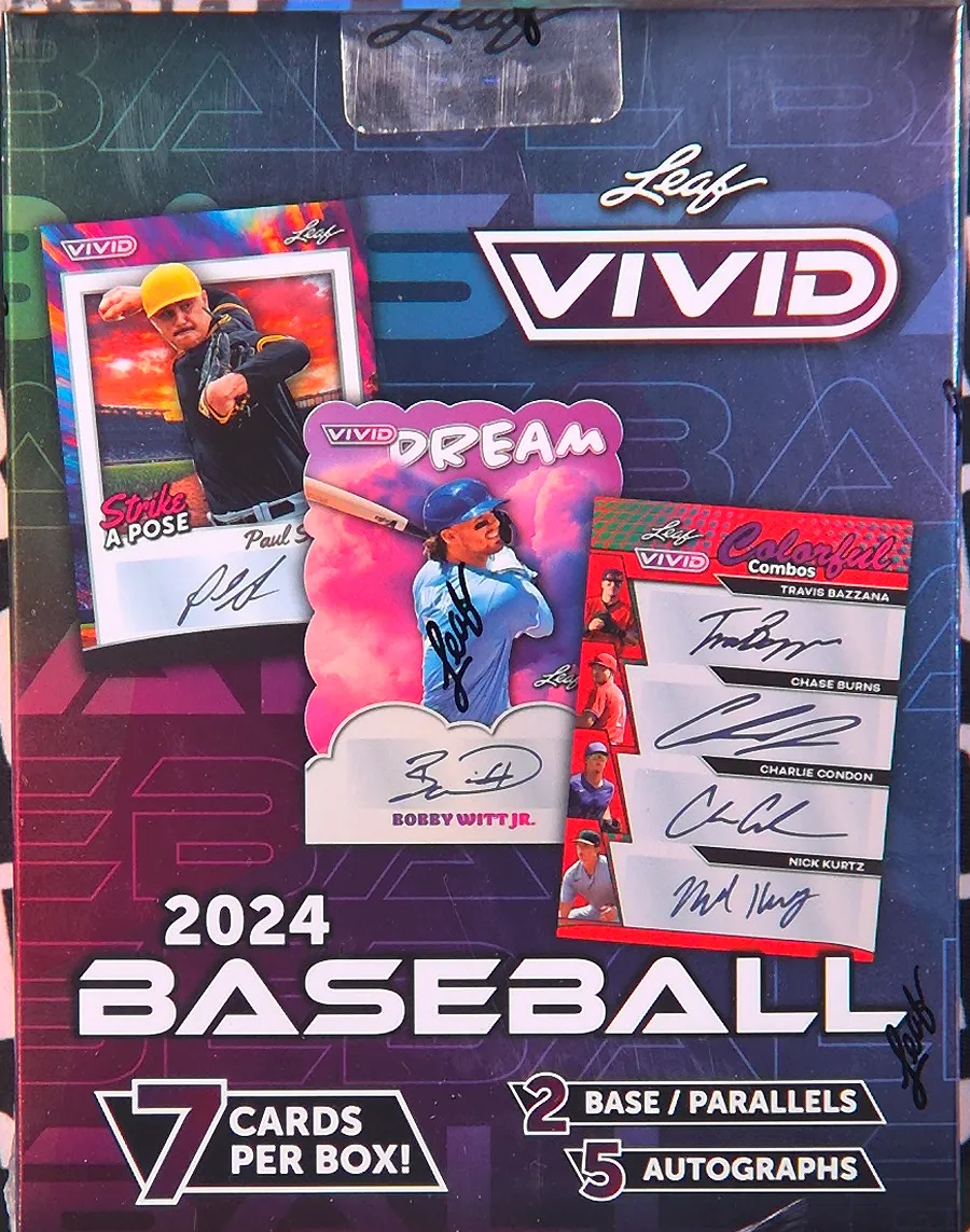Product image for 2024 Leaf Vivid Baseball Hobby Box