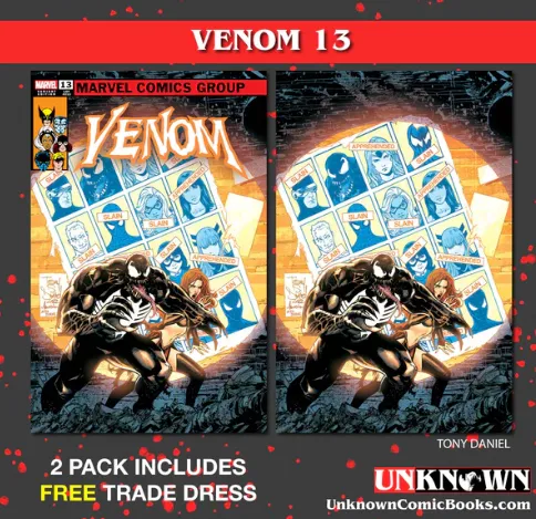 Product image for [2 PACK] Venom #13 Unknown Comics Tony Daniel Exclusive Var (11/09/2022)