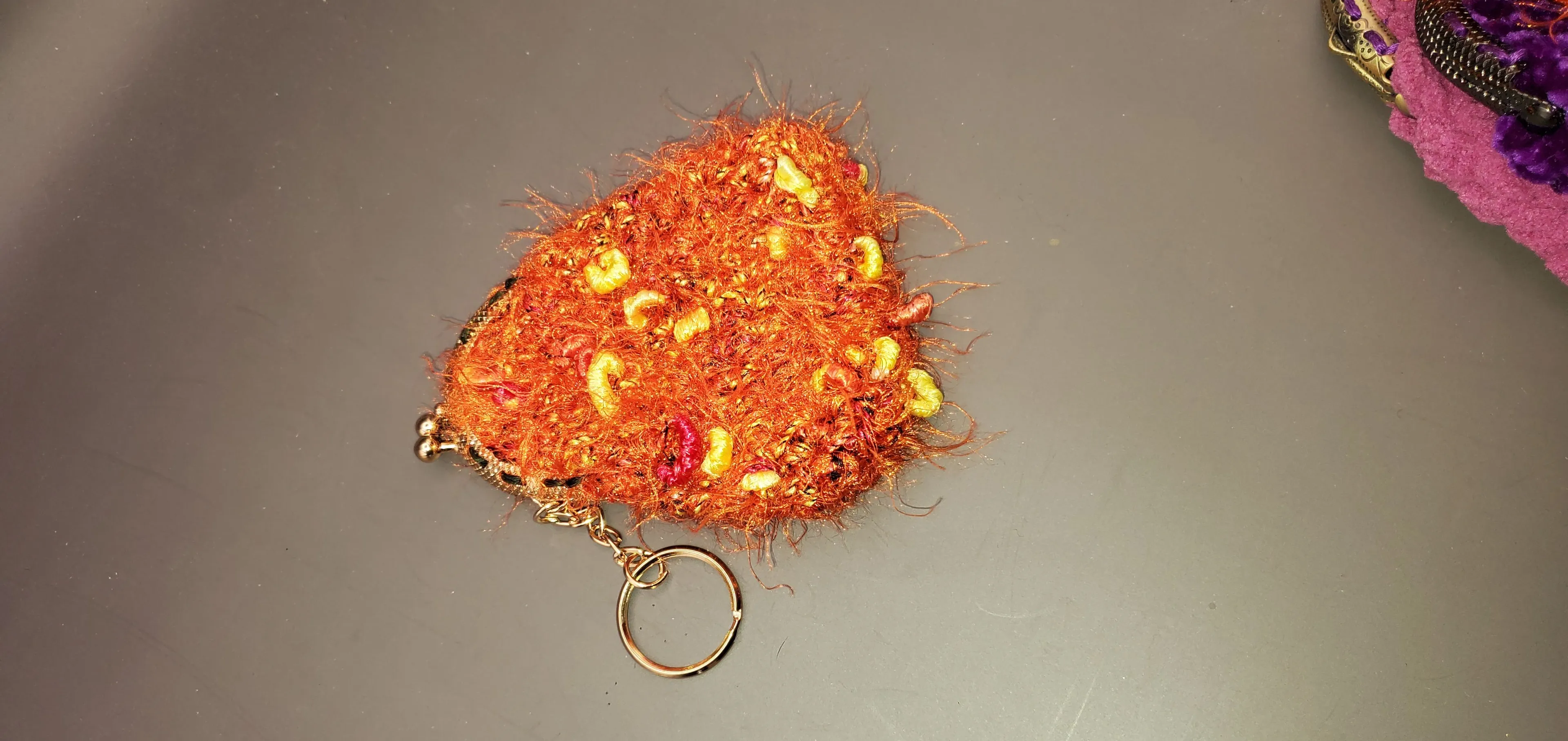 Product image for Bright Orange with Chenille bits
