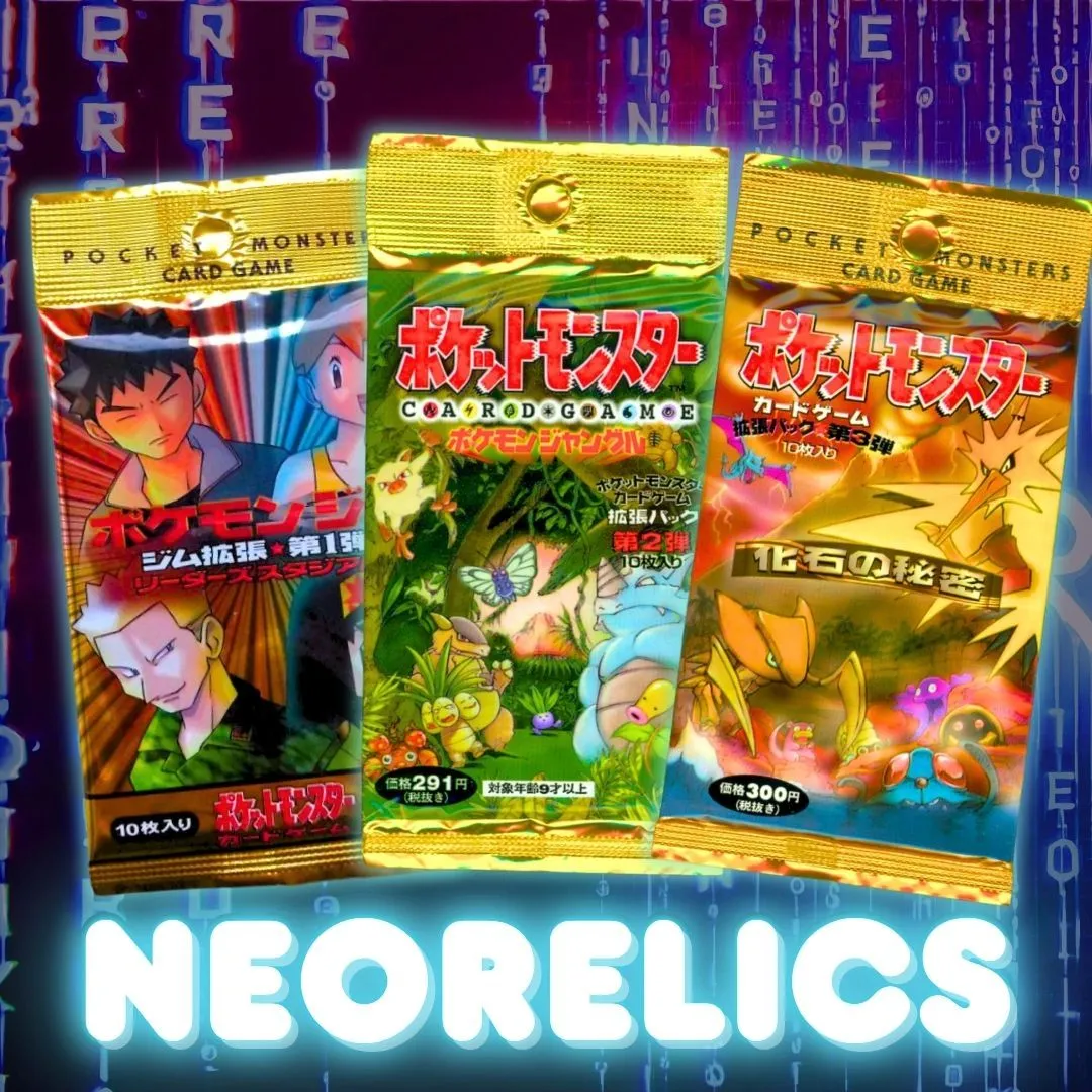 Product image for 🔥 Japanese Vintage Pokémon Pack - Fossil, Jungle, OR Gym 1! 🔥