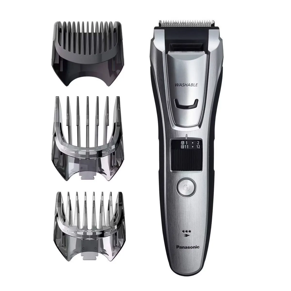 Product image for Panasonic Men's All-in-One Rechargeable Facial Beard Trimmer and Total Body Hair Groomer - ES-GB80-S