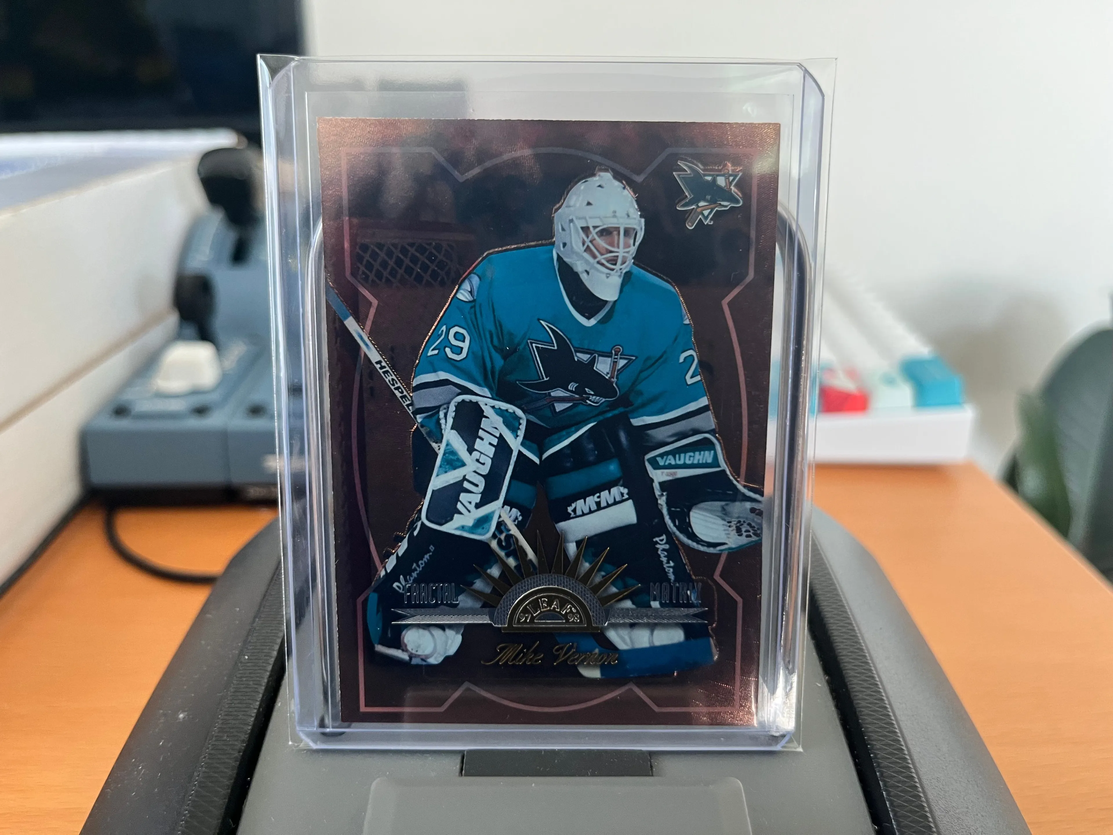 Product image for Vernon	Mike	Bronze-Y Fractal Matrix - PR1600 Print Run Sharks Goalie