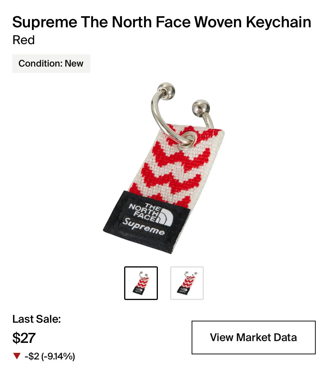 Product image for 🩸SUPREME x THE NORTH FACE WOVEN KEY CHAIN