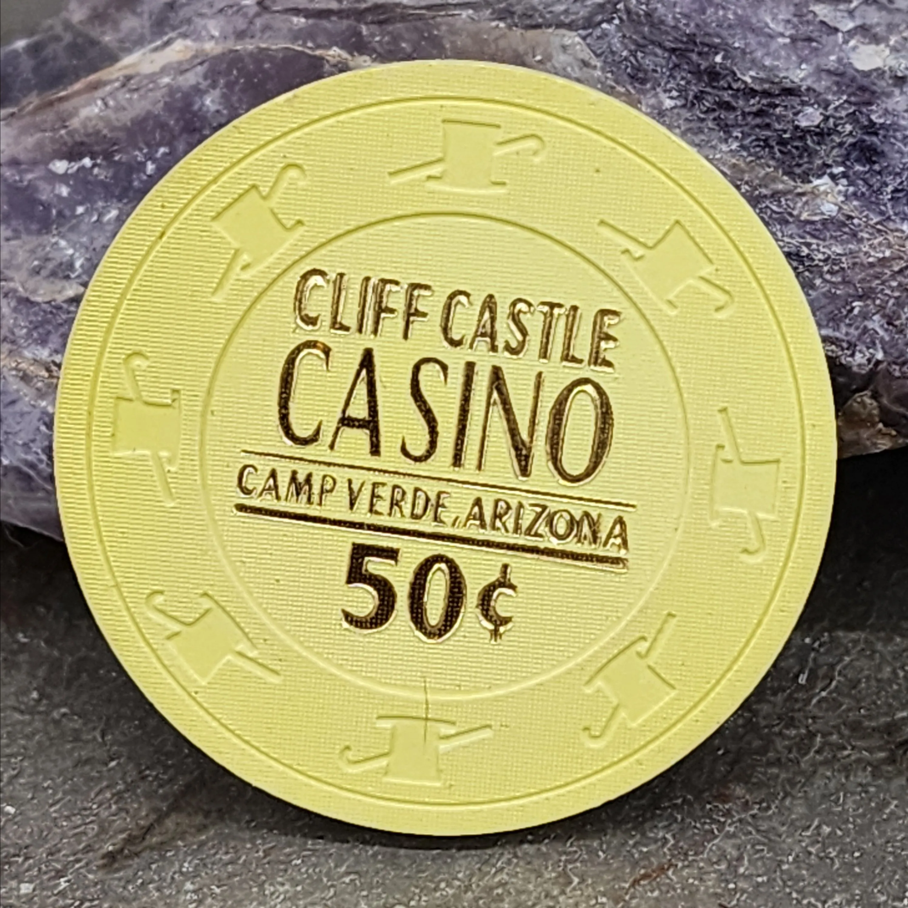 Product image for 5AM. Cliff Castle Casino 50 Cent Poker Chip Gambling Token Camp Verde, AZ