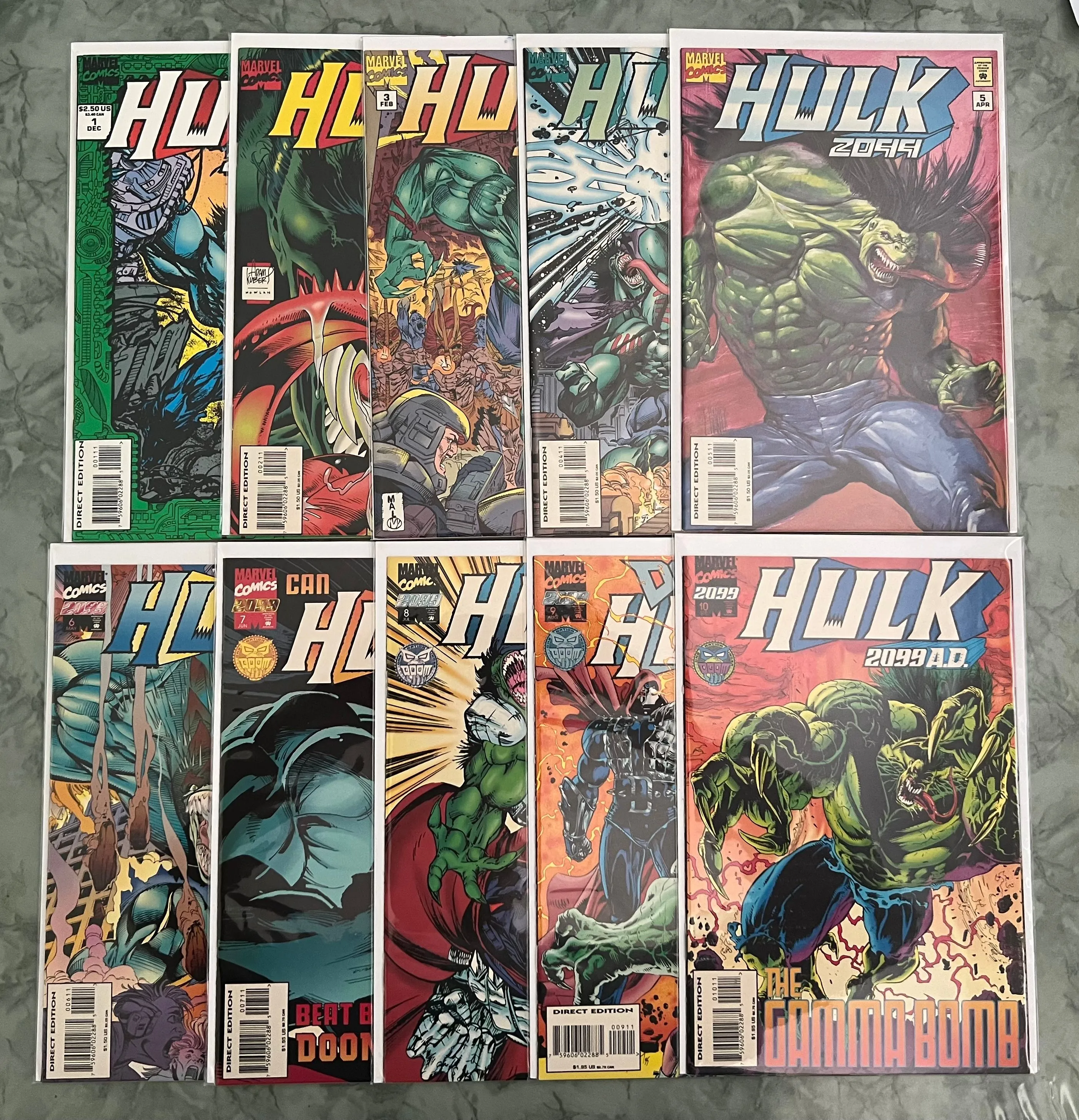 Product image for HULK 2099 1-10 COMPLETE SET 1994