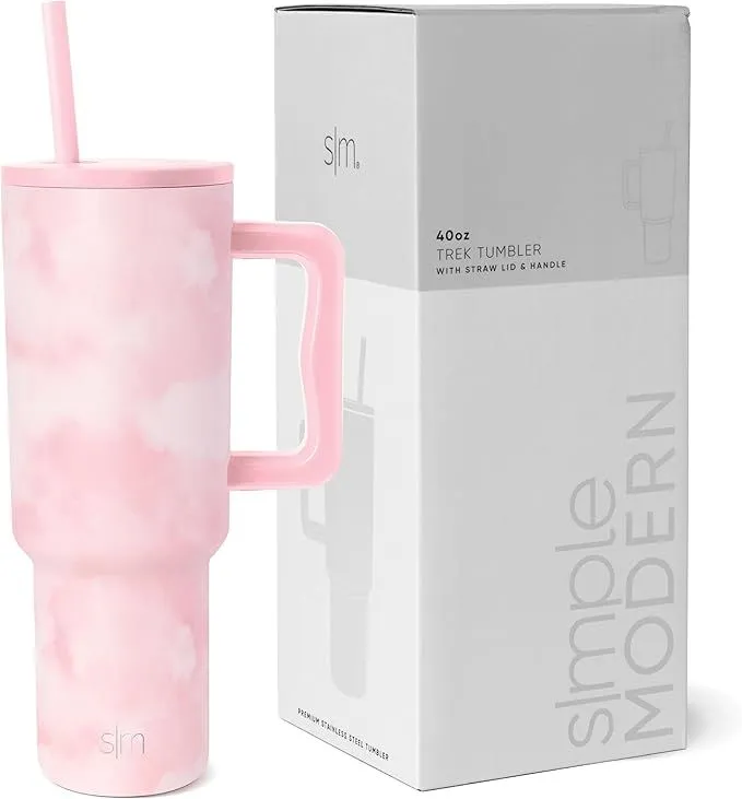 Product image for NIB Simple Modern 40oz Trek Tumbler *SOLD OUT* - BLUSH TIE DIE
