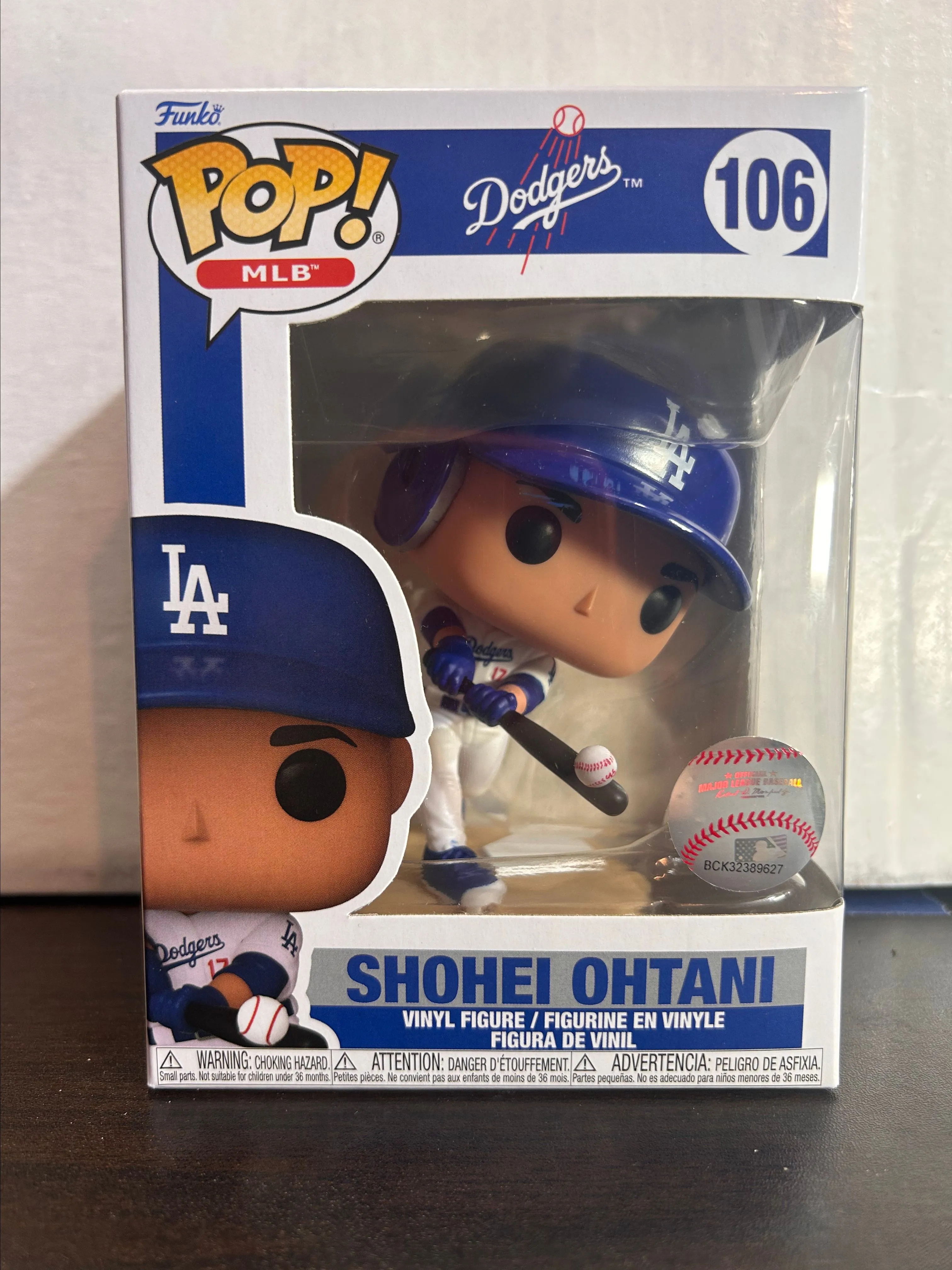 Product image for Shohei Ohtani Los Angeles Dodgers Baseball MLB Funko Pop 106 With Protector