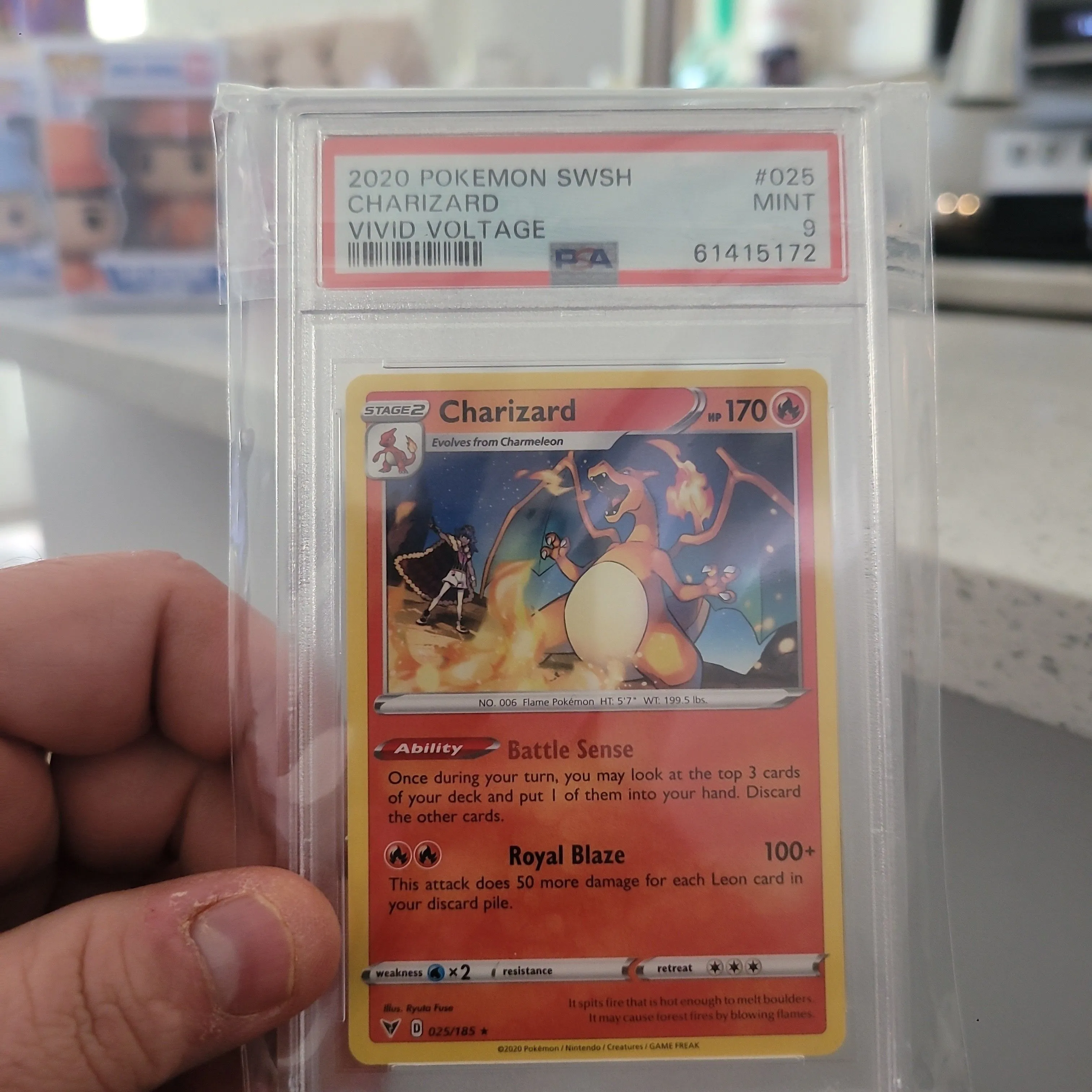 Product image for 2020 Pokemon Sword & Shield Vivid Voltage Charizard Vivid Voltage PSA MINT 9
