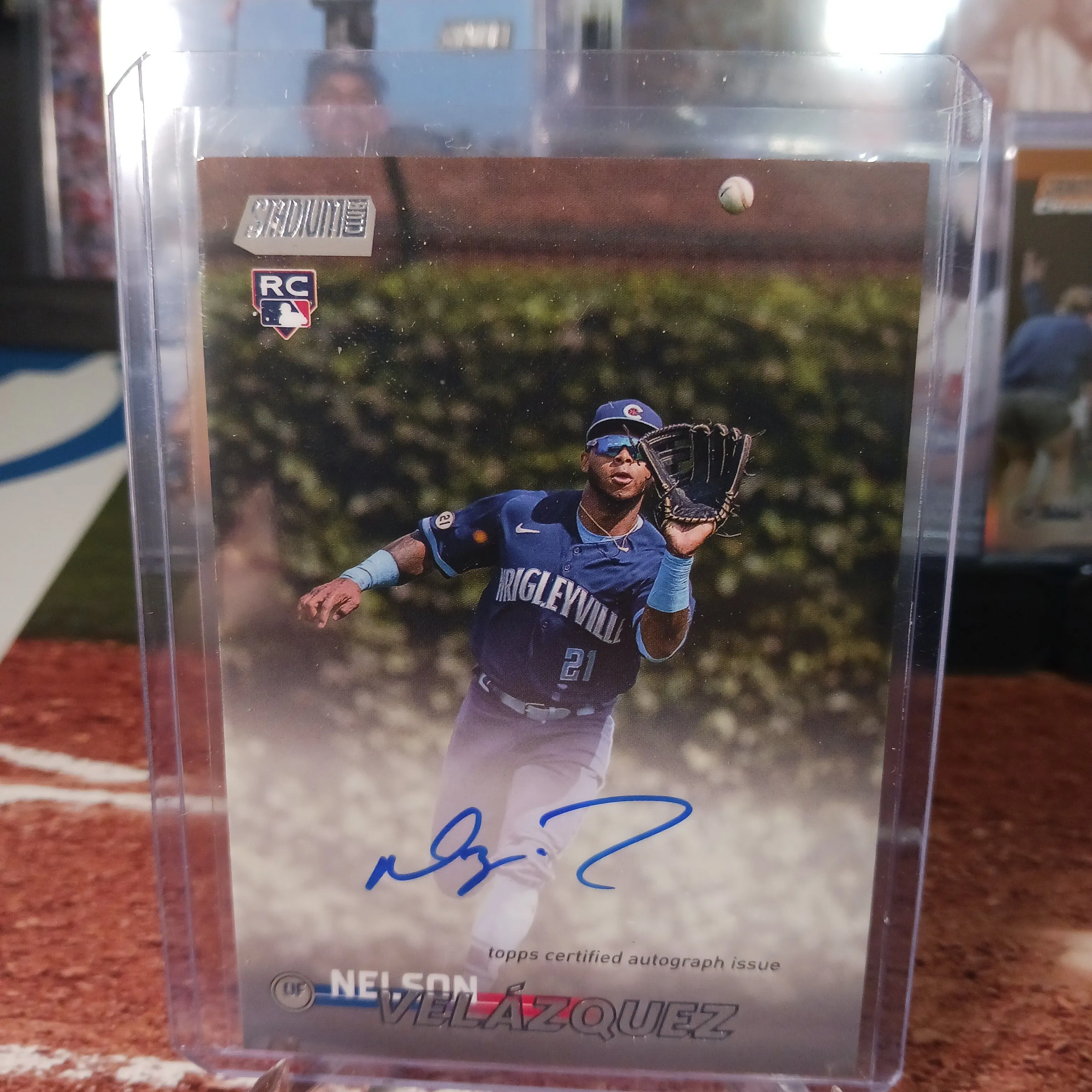 Product image for Nelson Velasquez Rookie Autograph 2023 Topps Stadium Club RC Rookie On-Card Auto #SCBA-NV