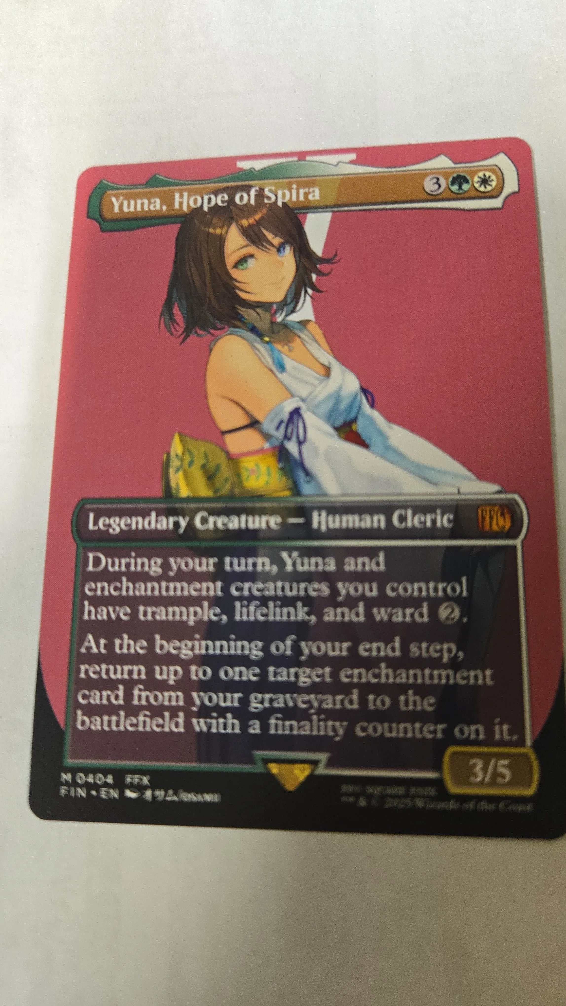 Product image for mtg Final fantasy Borderless Yuna, Hope of Spira