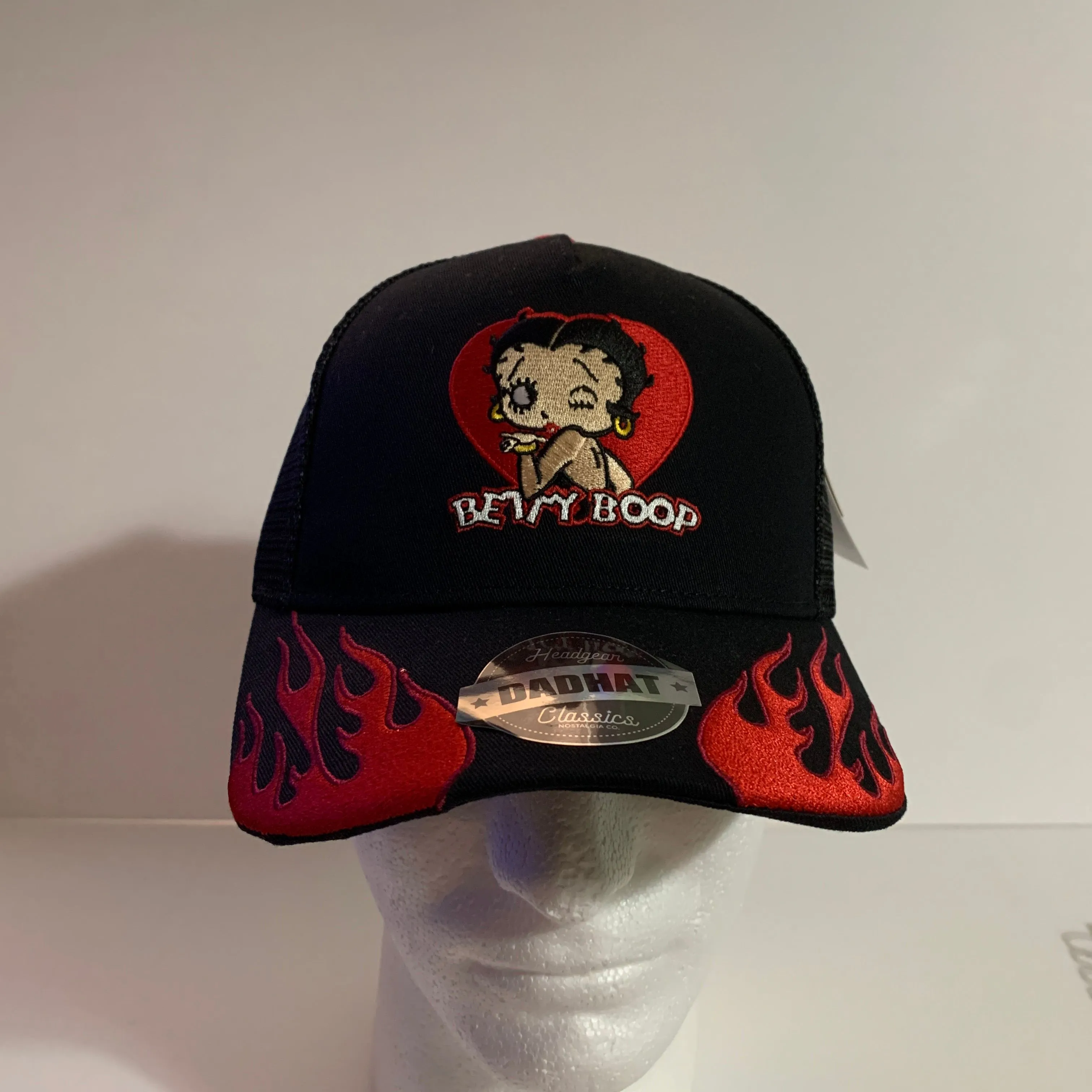 Product image for Headgear Classics Hat Betty Boop Motorcycle Club Adjustable Snapback Trucker Cap