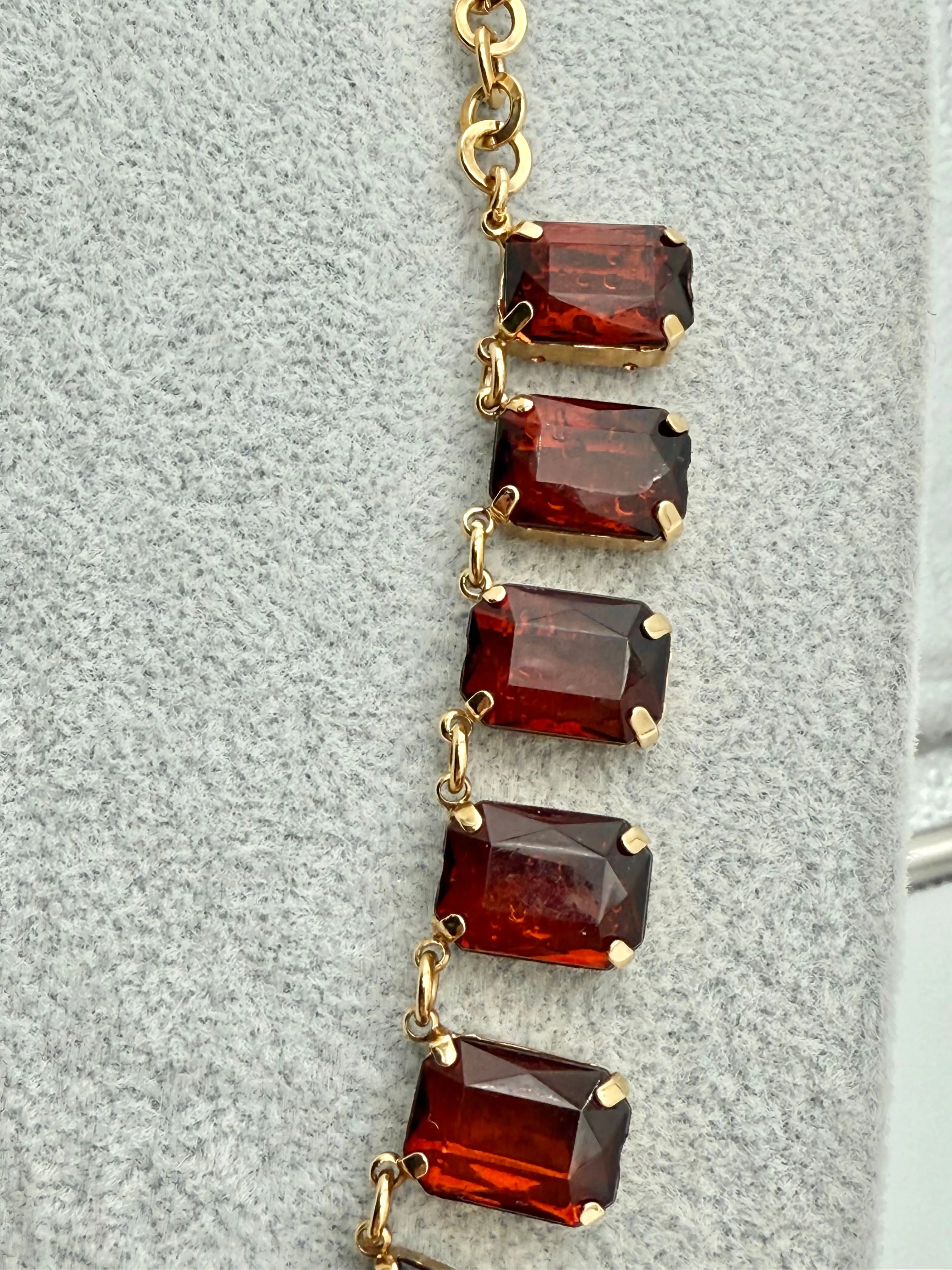 Product image for Joan Rivers Gold Tone Necklace Lucite Root Beer Prong Set