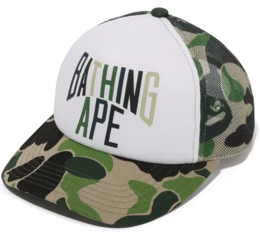 Product image for Bape NYC Logo ABC Trucker Hat	ABC Green Camo
