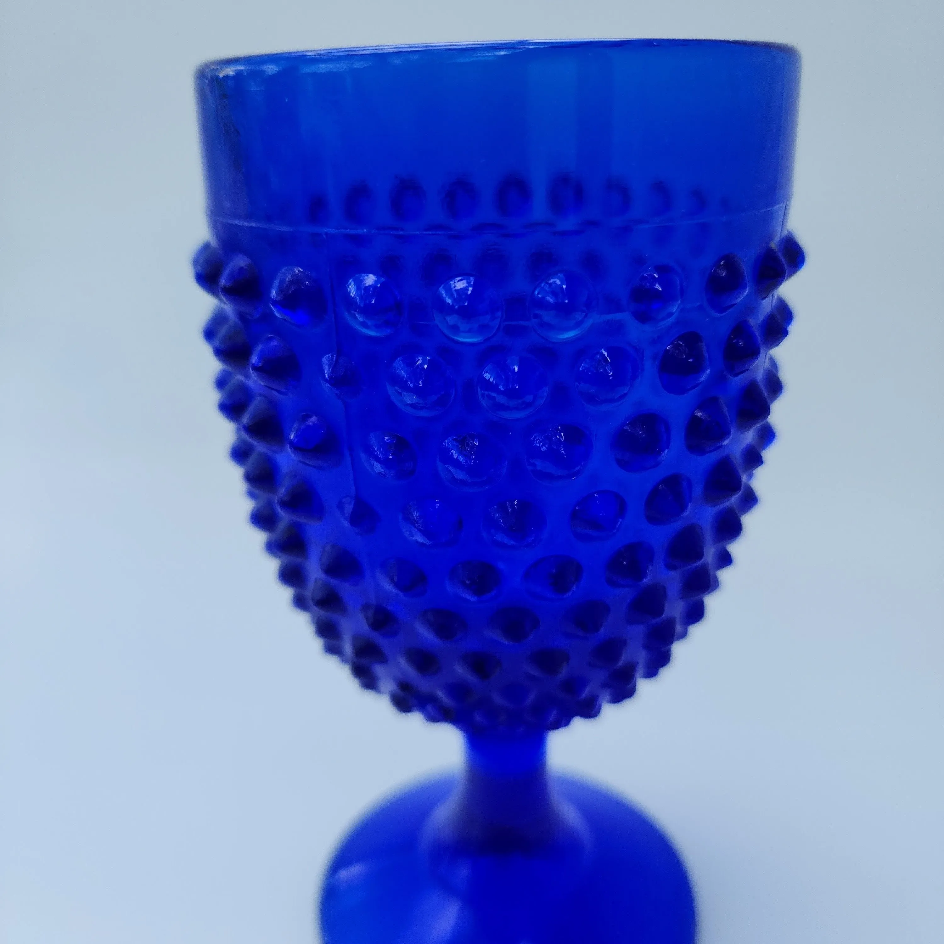 Product image for Cobalt blue Glass hobnail