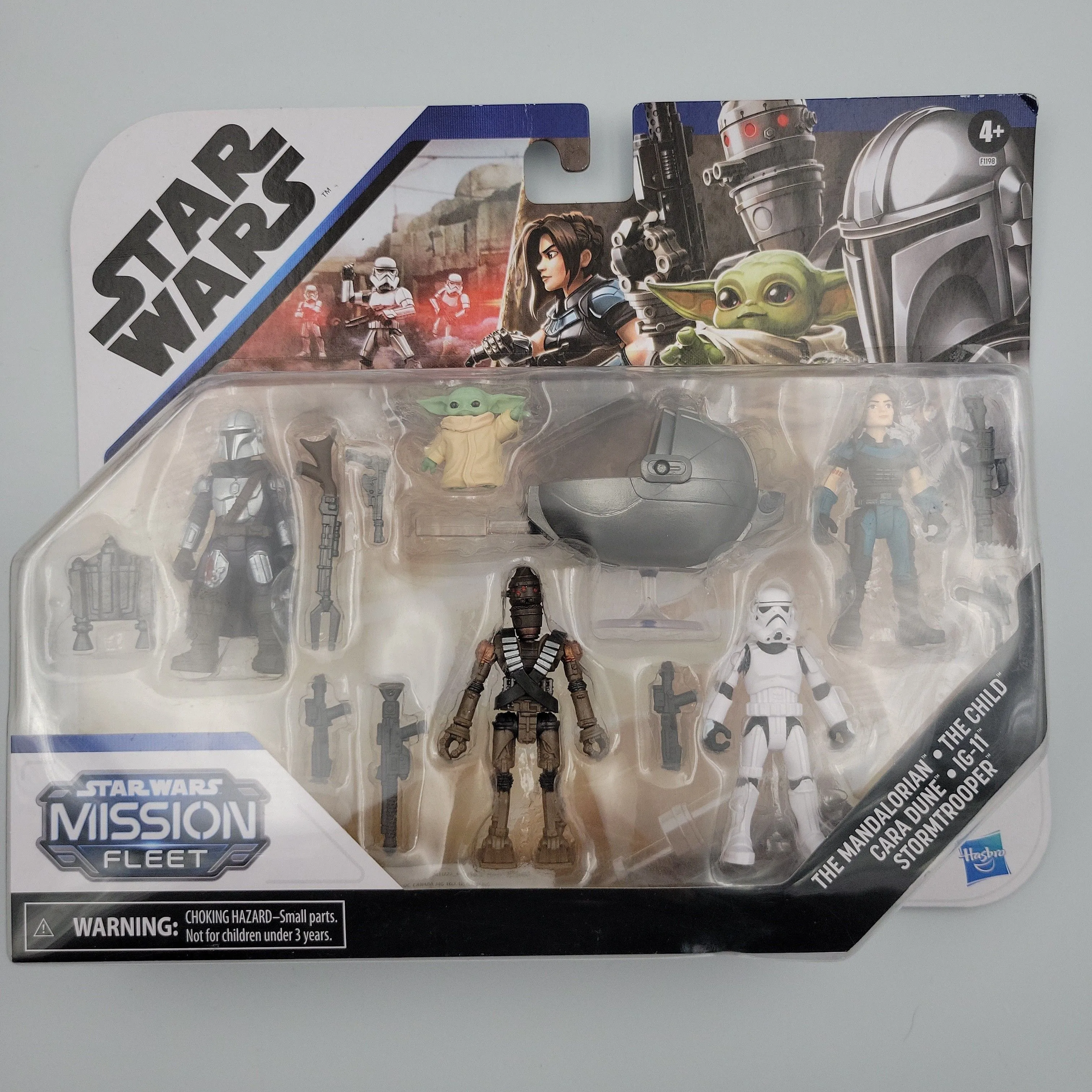 Product image for Star Wars Mission Fleet The Mandalorian, Child, Cara Dune, IG-11, Stormtrooper