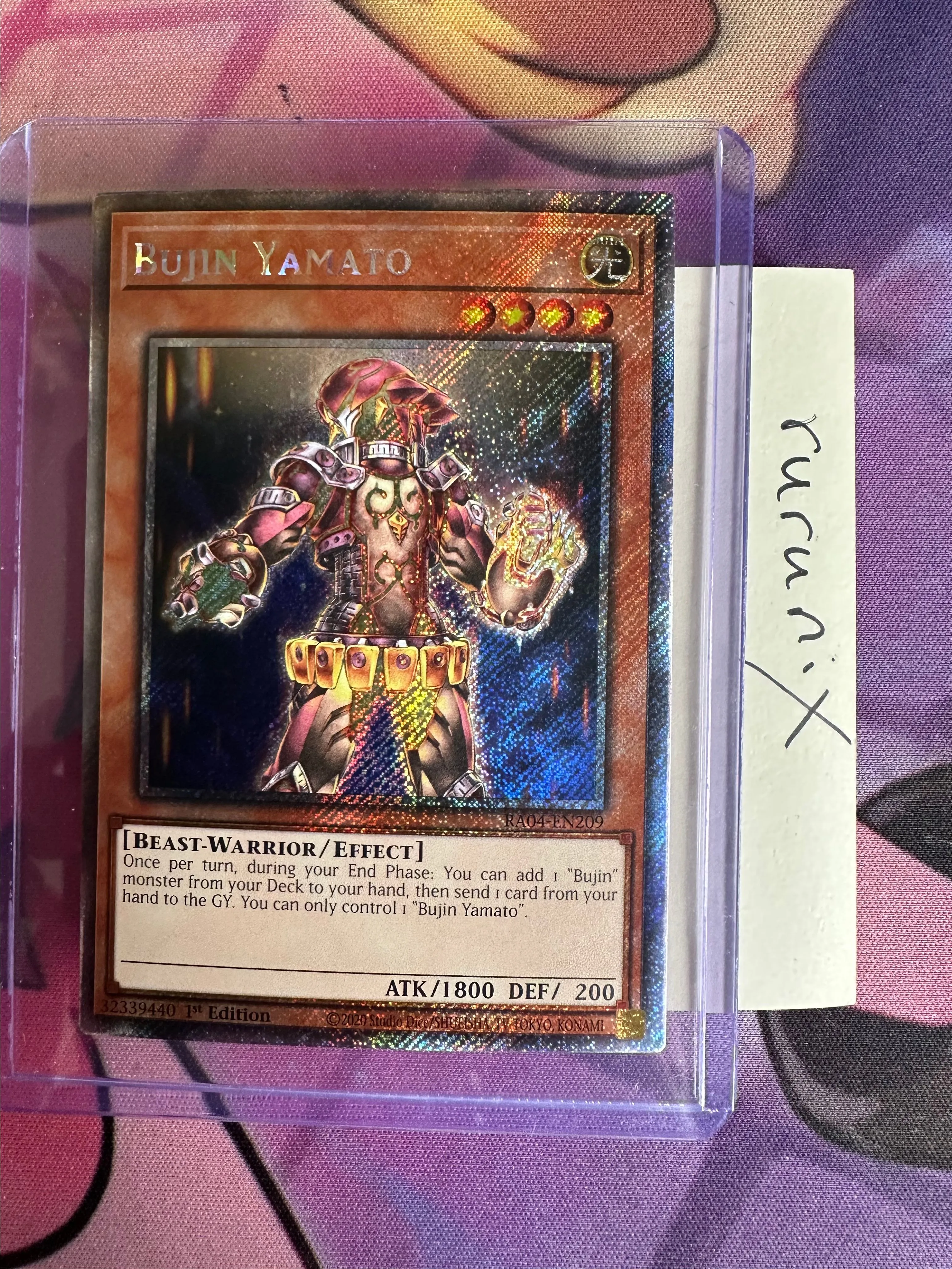 Yugioh Bujin Yamato (Platinum Secret Rare) RA04-EN209 - Quarter Century  Stampede  Whatnot: Shop, Sell, Connect