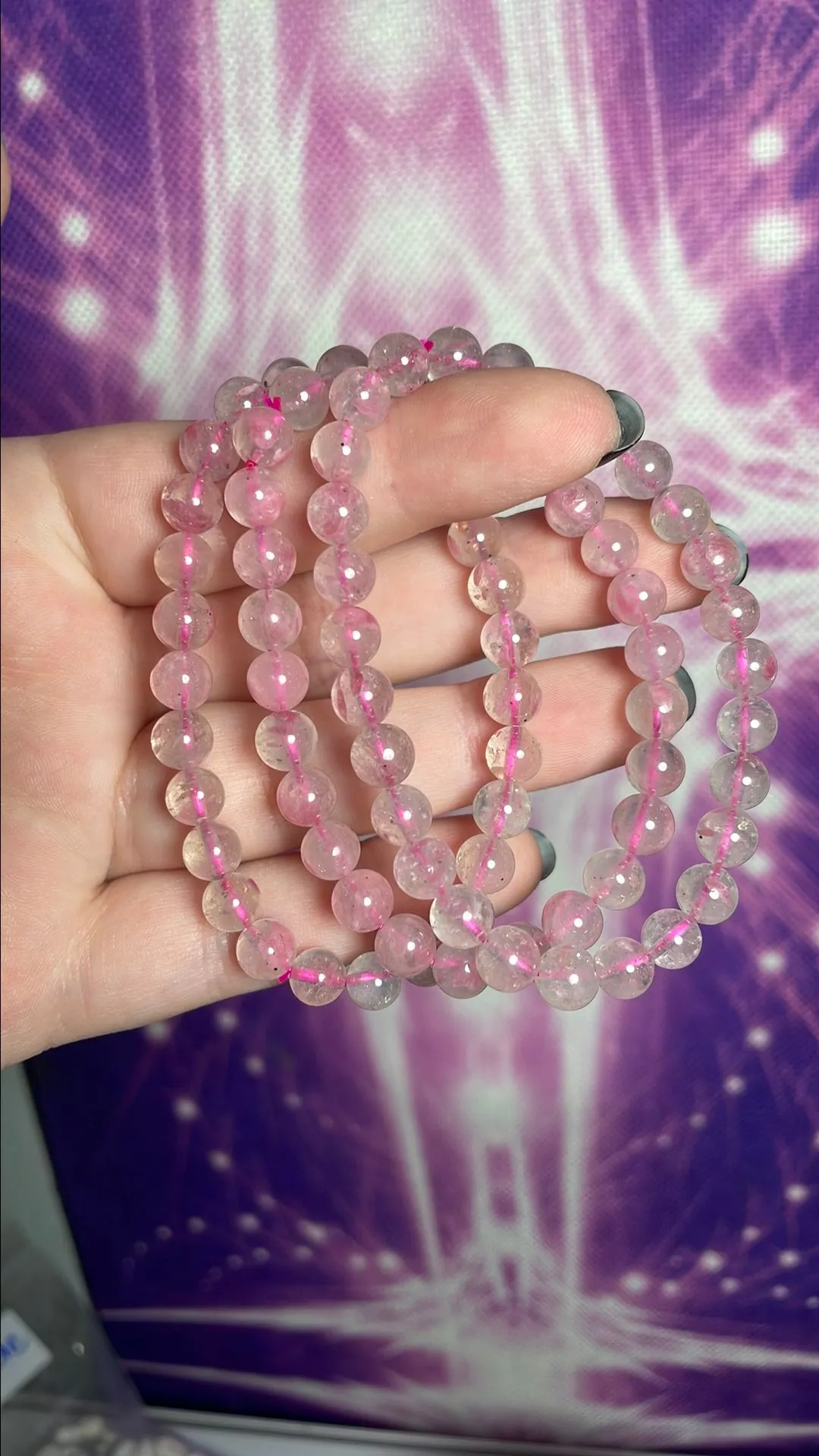Product image for 6MM Sakura Rhodonite Bracelet