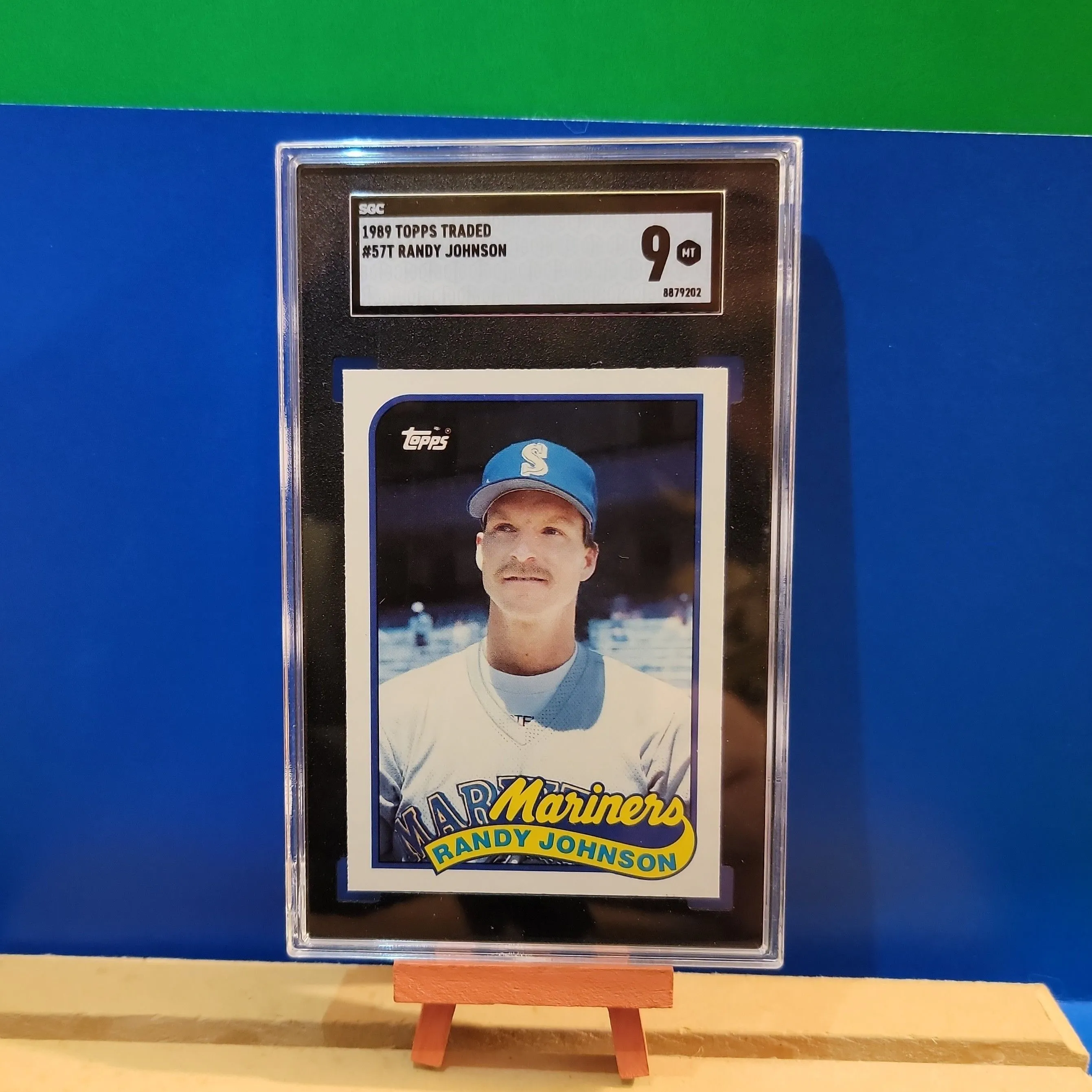 Product image for 1989 Topps Traded Randy Johnson SGC  9