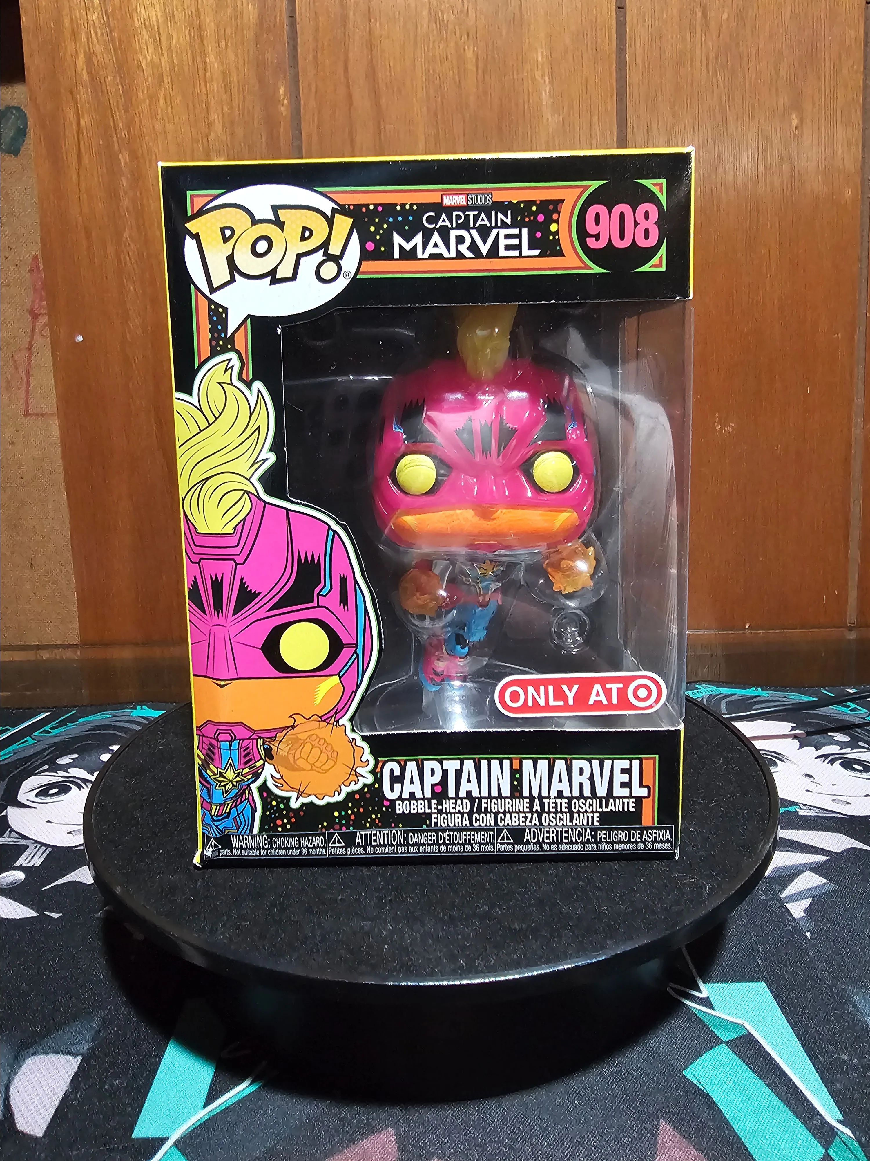 Funko Pop! Marvel Blacklight Captain Marvel 908 Target Exclusive