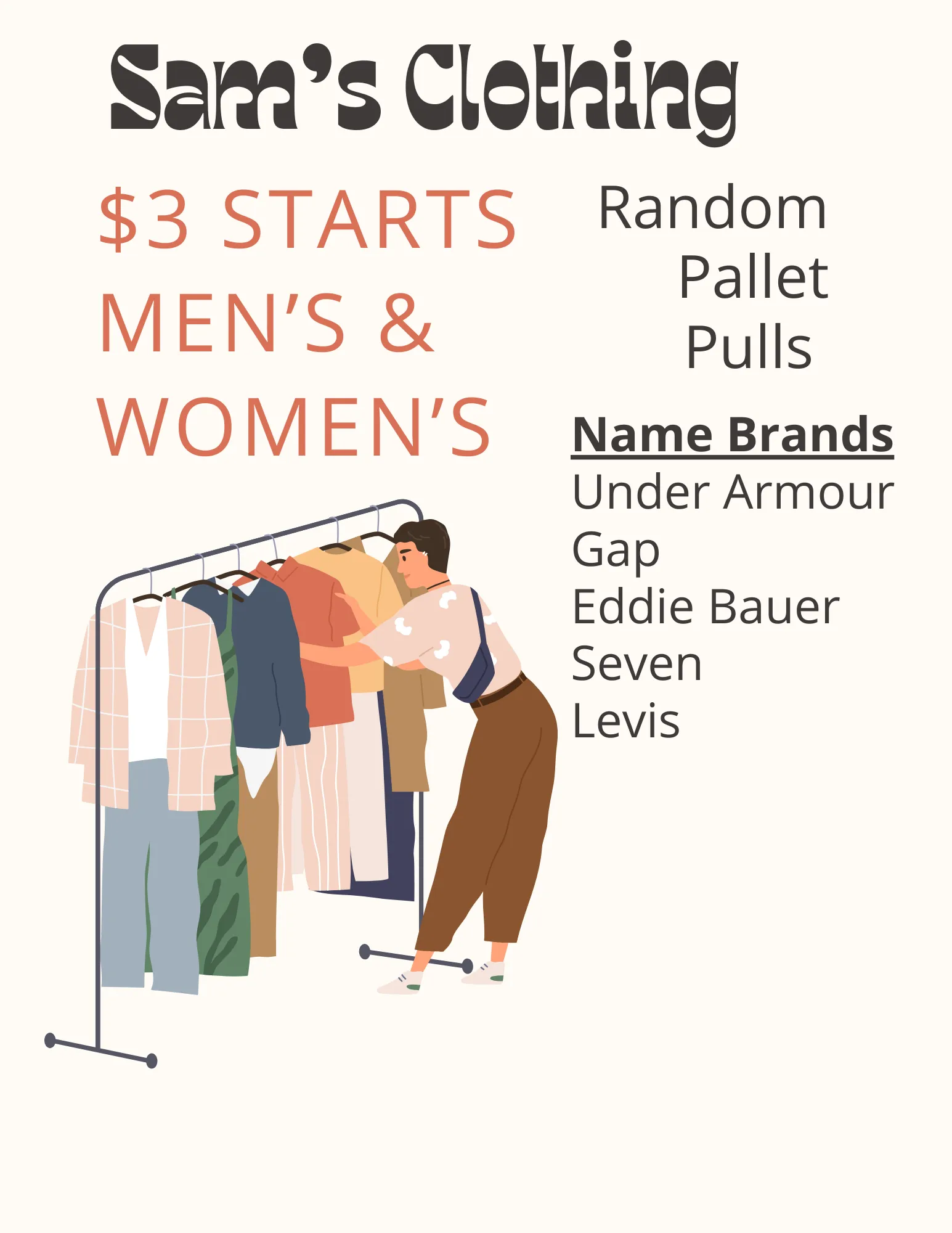 Product image for $3 Starts Sam's Club Clothing Men's & Women's Name Brand 