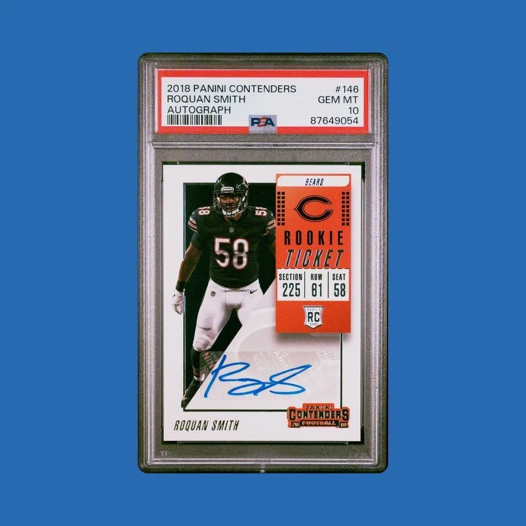 Product image for 2018 Panini Contenders Roquan Smith 146 Autograph PSA GEM MT 10