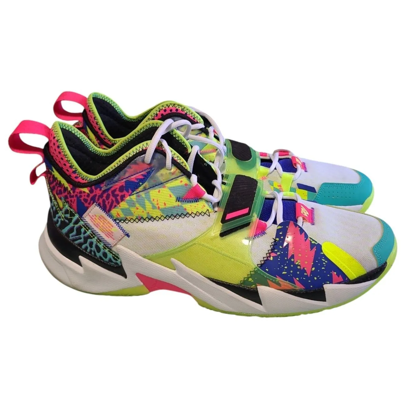 Product image for Nike Jordan Mens Size 16 Why Not Zer0.3 LA Born Multicolor Sneakers CD3003 102 Retro 90s Theme EUC 