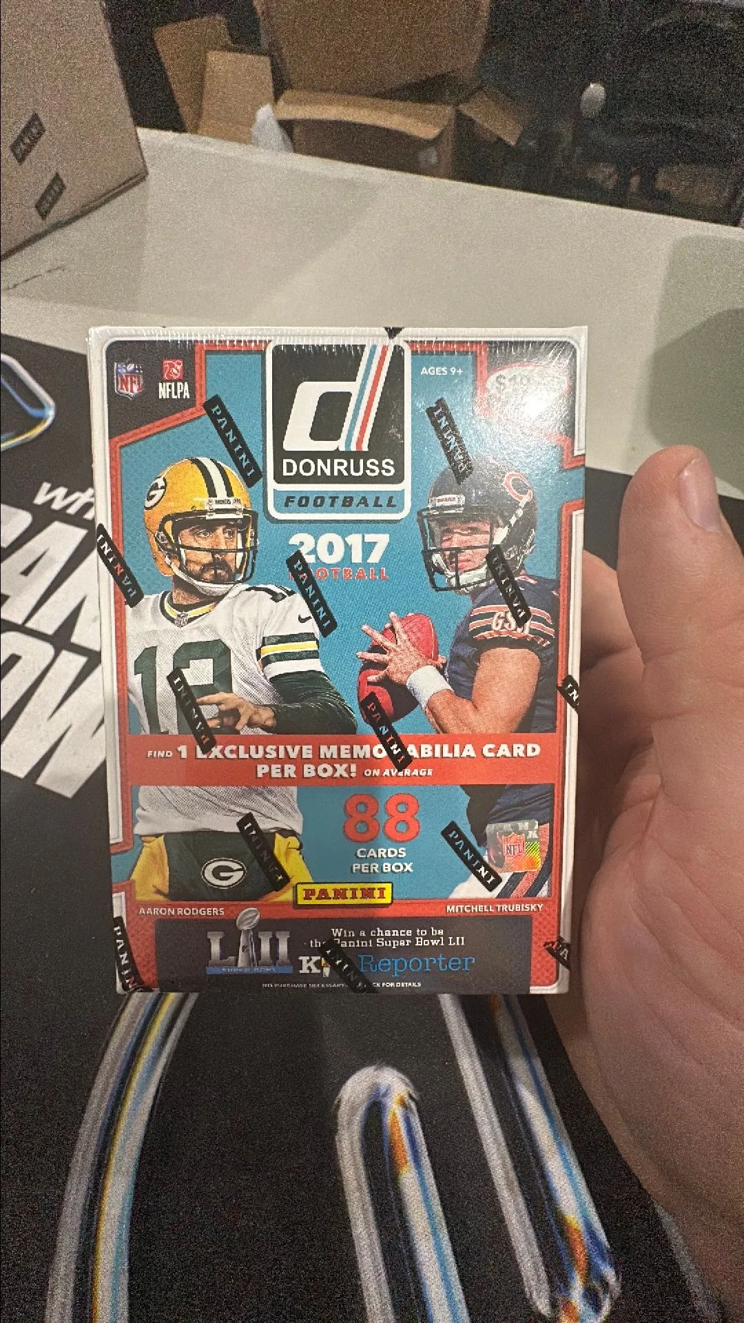 Product image for ( 1 ) 2017 Panini Donruss Football Blaster Box Patrick Mahomes rookie Chase one hit per box