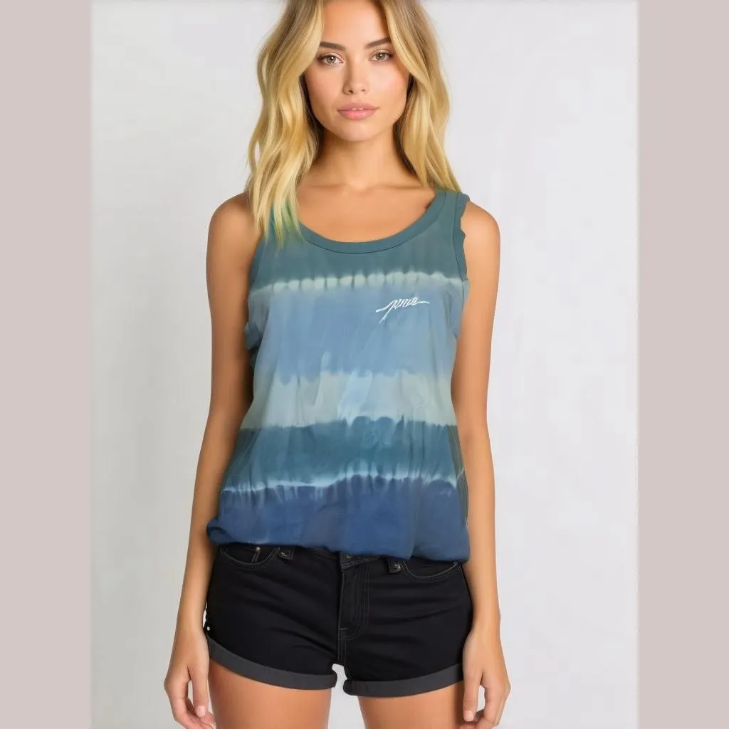 Product image for Women's PINK Victoria's Secret Tank Top Size S Blue Tie Dye