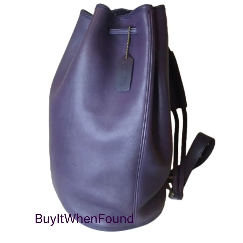 Product image for COACH Purple Leather Sling Bag Vintage Backpack Mint Condition RARE 9929 COA