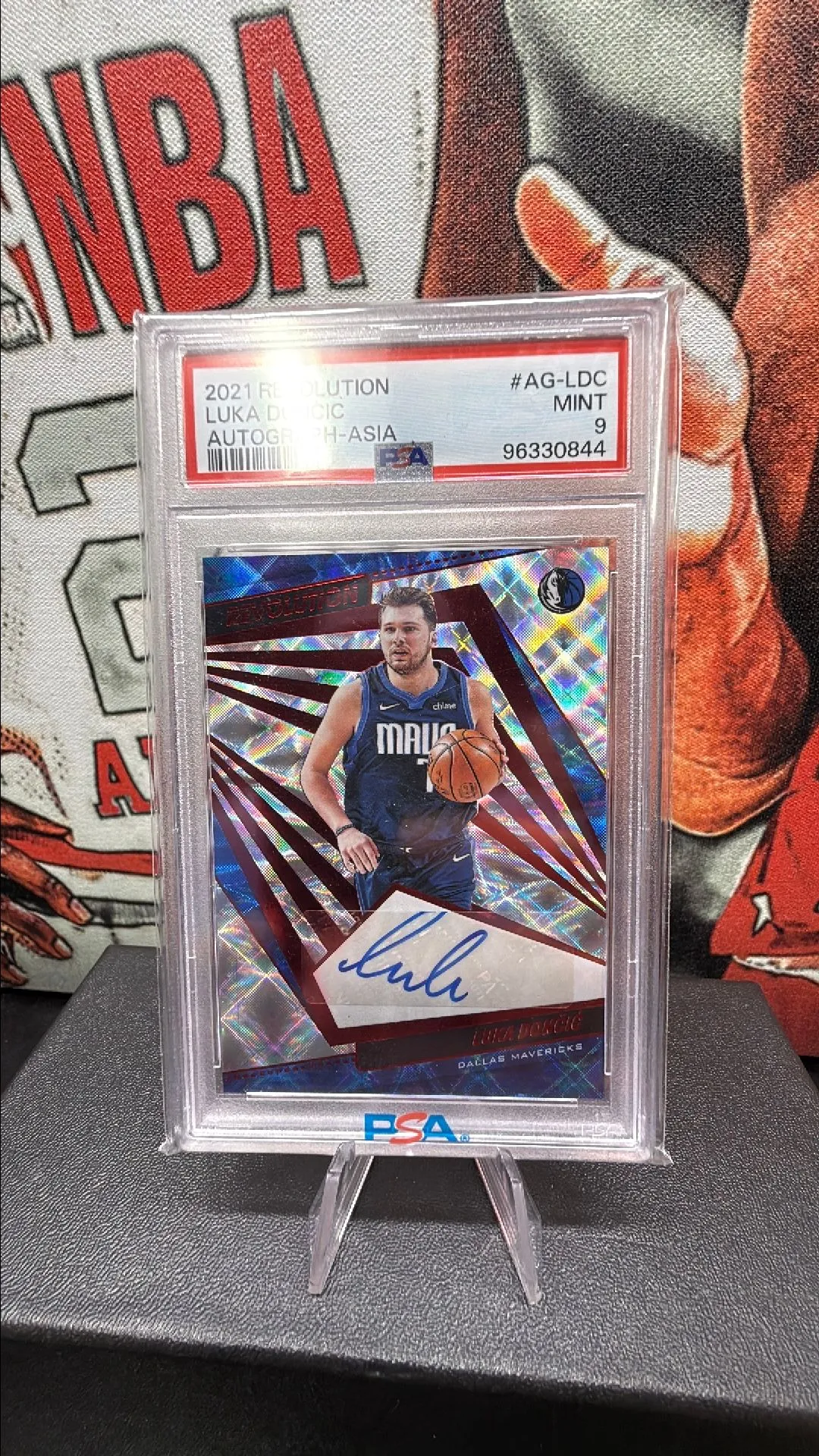 Product image for Luka Doncic 2021 revolution auto Asia psa 9