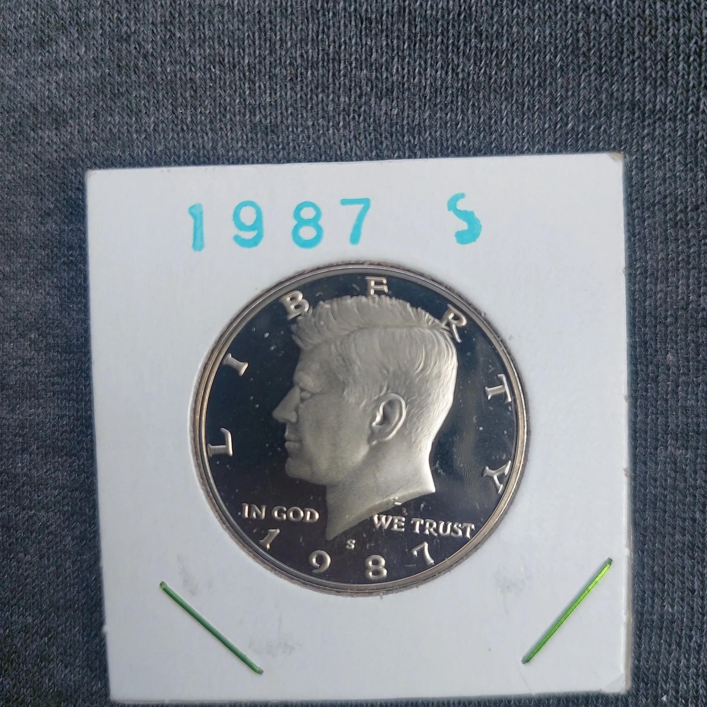Product image for 1987 gem proof Kennedy half dollar