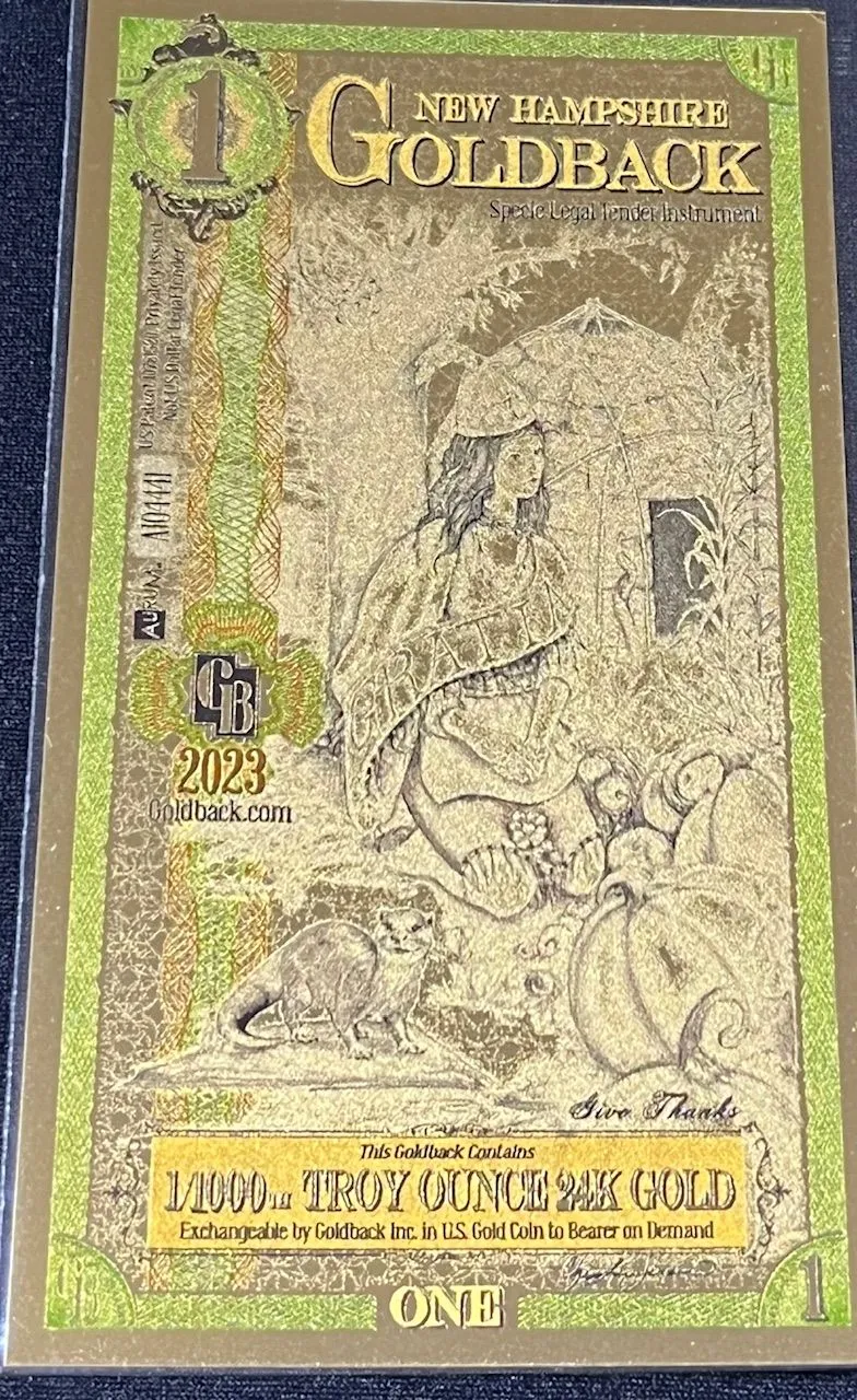 Product image for _2023 New Hampshire 1 Goldback (Normal)
