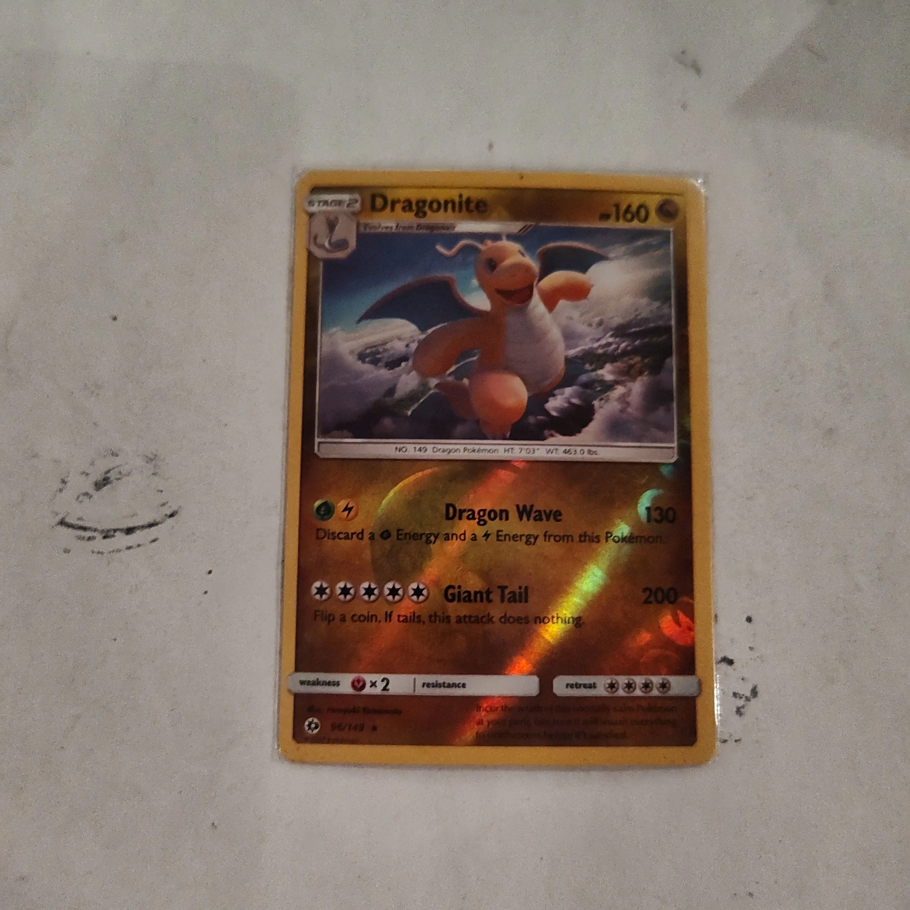 Product image for Pokemon Reverse Holo Dragonite 96/149